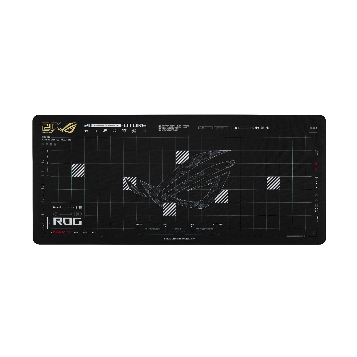 Геймърски пад ASUS ROG Scabbard II XXL Edition, 900 x 400 x 3 mm, водо- и маслоотблъскващо покритие - 90MP05H0-BPUA00 - 1