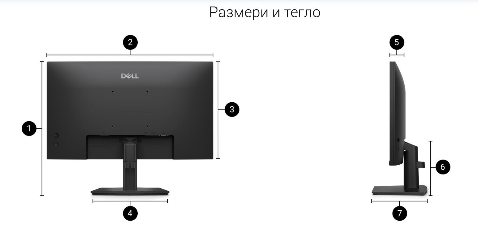 Монитор Dell Pro E2226H, 21.5" Full HD IPS 100Hz - 11