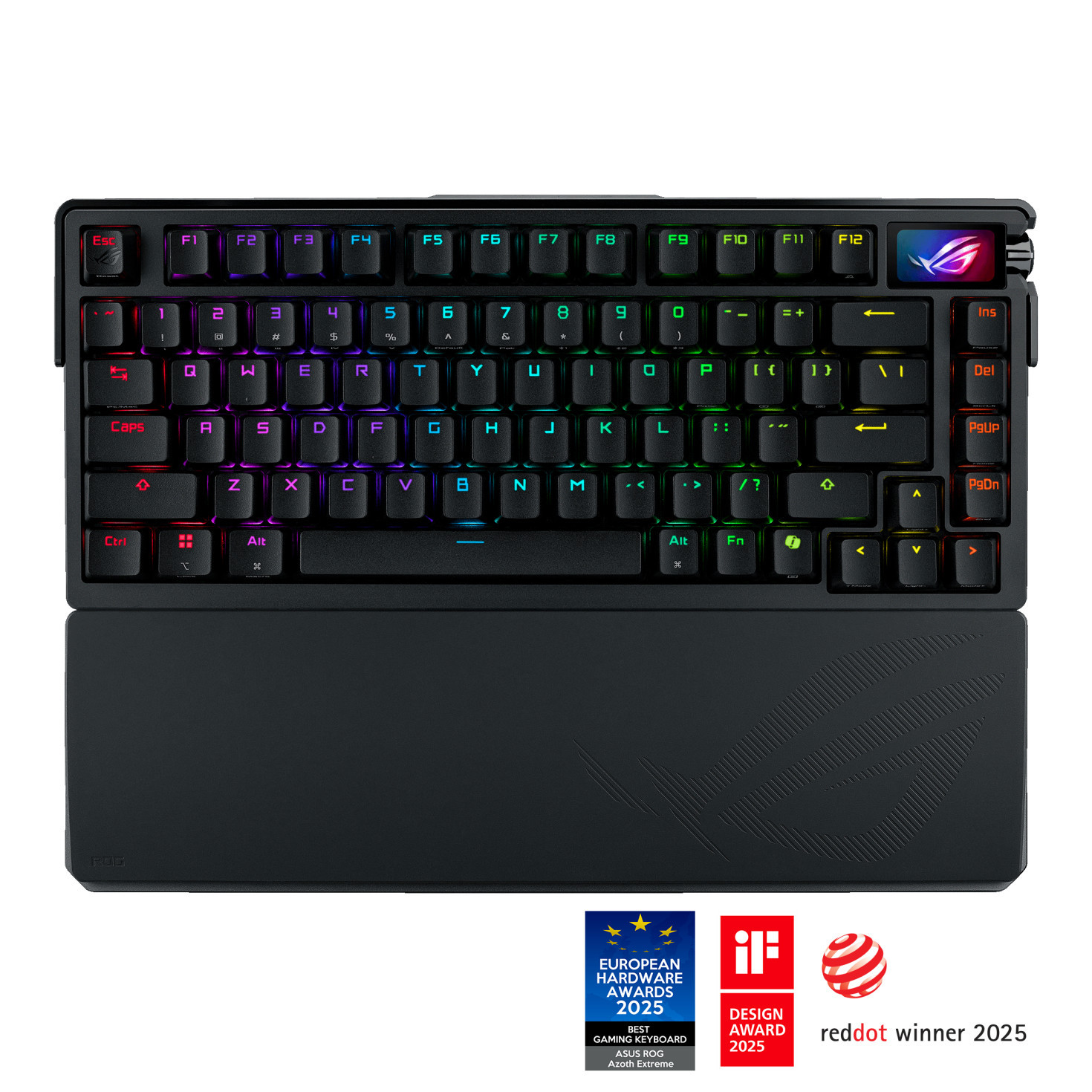 Безжична механична геймърска клавиатура ASUS ROG Azoth Extreme, ROG NX Snow суичове, RGB подсветка - 90MP03MA-BKUA01 - 1