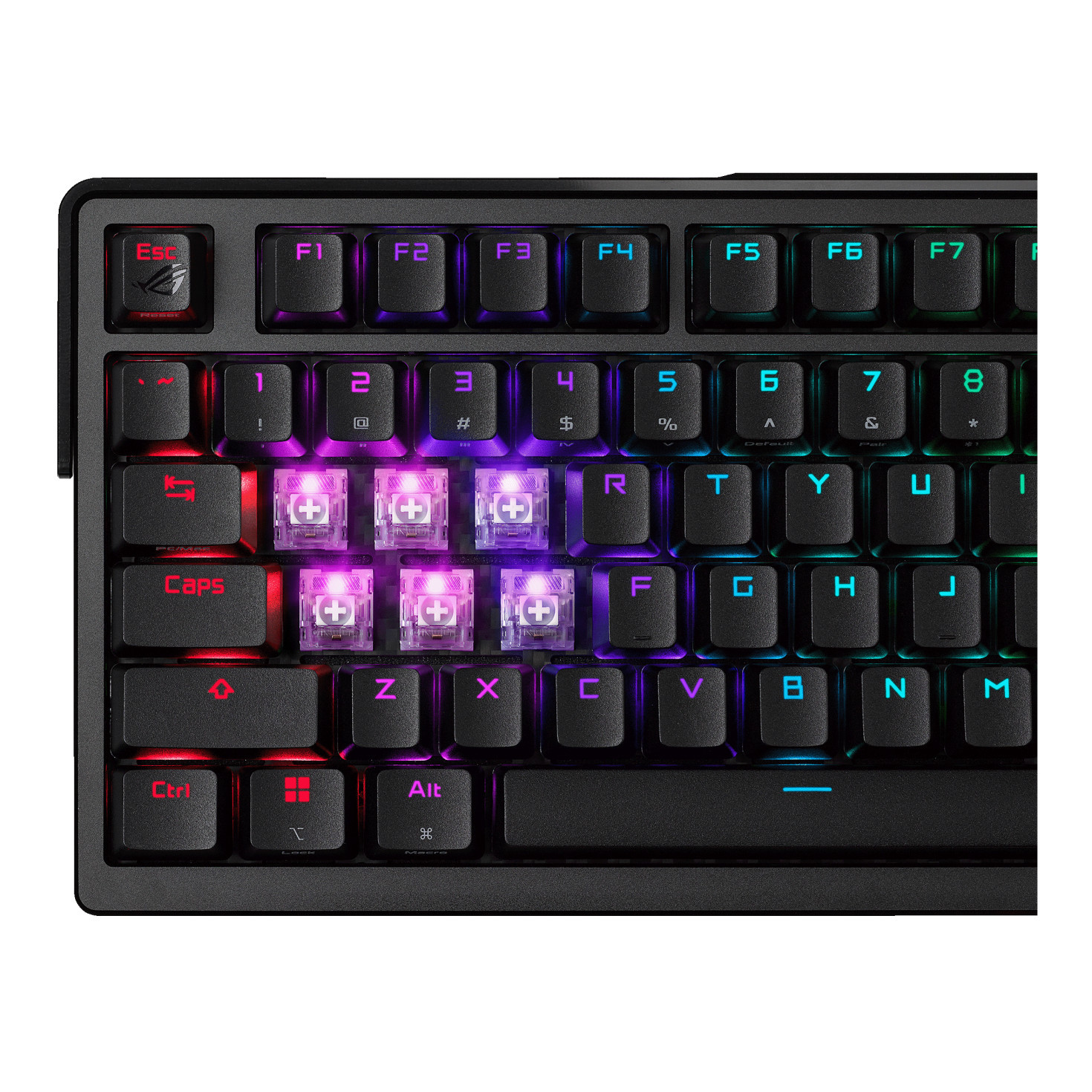 Безжична механична геймърска клавиатура ASUS ROG Azoth Extreme, ROG NX Snow суичове, RGB подсветка - 90MP03MA-BKUA01 - 6