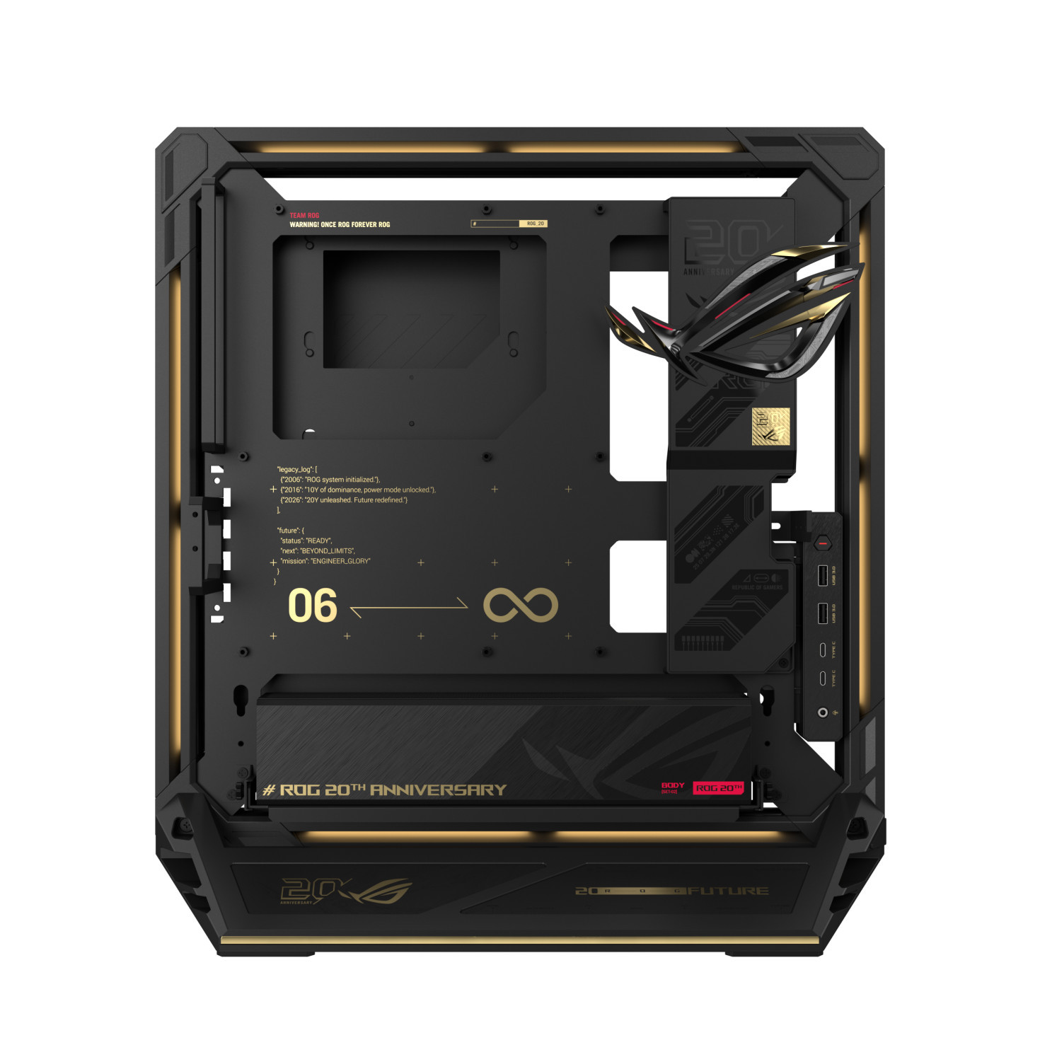 Кутия за компютър ASUS ROG GR20 Edition 20, Middle Tower, E-ATX/ATX/Micro ATX/Mini ITX, 4x вент., GPU до 370mm - 90DC0100-B09000 - 4