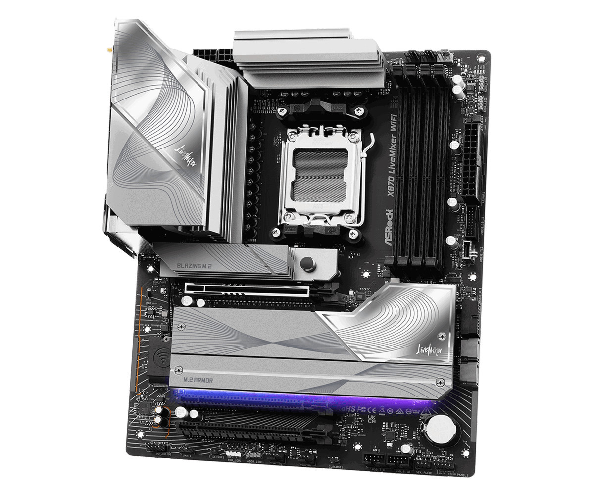 Дънна платка ASRock X870 LiveMixer, WiFi 7, AM5, DDR5 - 5