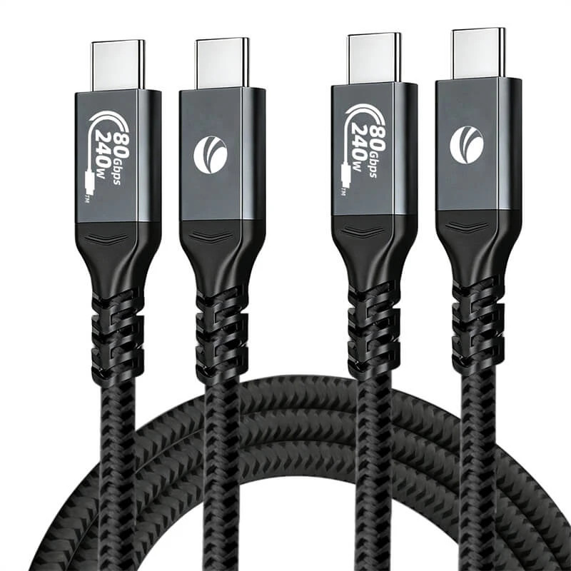 Кабел VCom Thunderbolt 5 / USB4 USB-C, 80Gbps, PD 240W, 1m - CU584M-1m - 5