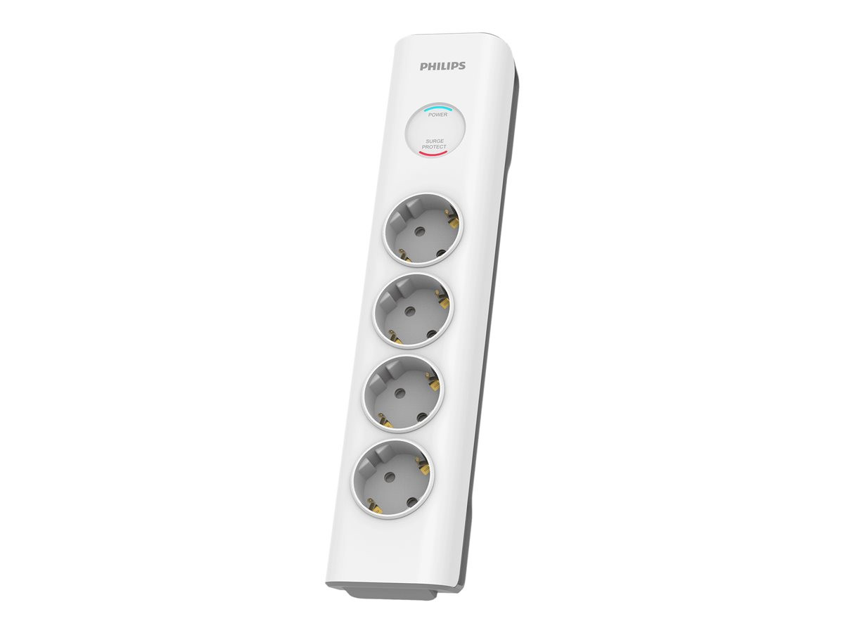 Разклонител Philips SPN7040WA, 4 гнезда, защита 600J, 3680W, 2m кабел - SPN7040WA/58 - 2