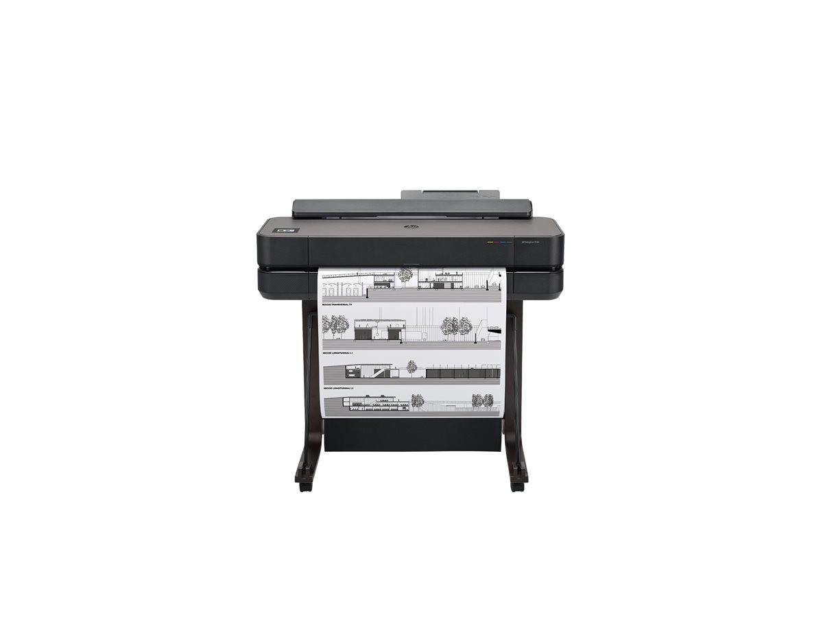 Широкоформатен принтер HP DesignJet T650, 24" (61cm), 2400x1200dpi, Цветен мастиленоструен, Wi-Fi, USB, LAN, Резачка - 5HB08D#B19 - 5