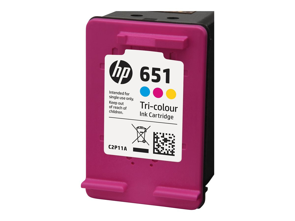 Мастилена касета HP 651, тройна (циан, магента, жълто), 300 страници - C2P11AE#BHK - 2