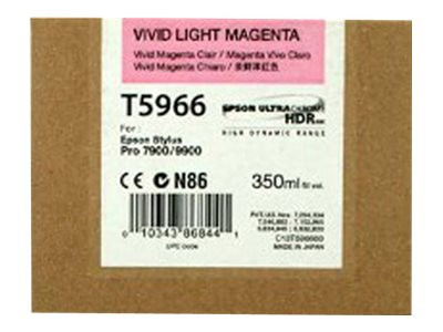 Мастилена касета Epson T5966, Vivid Light Magenta, 350ml - C13T596600 - 2