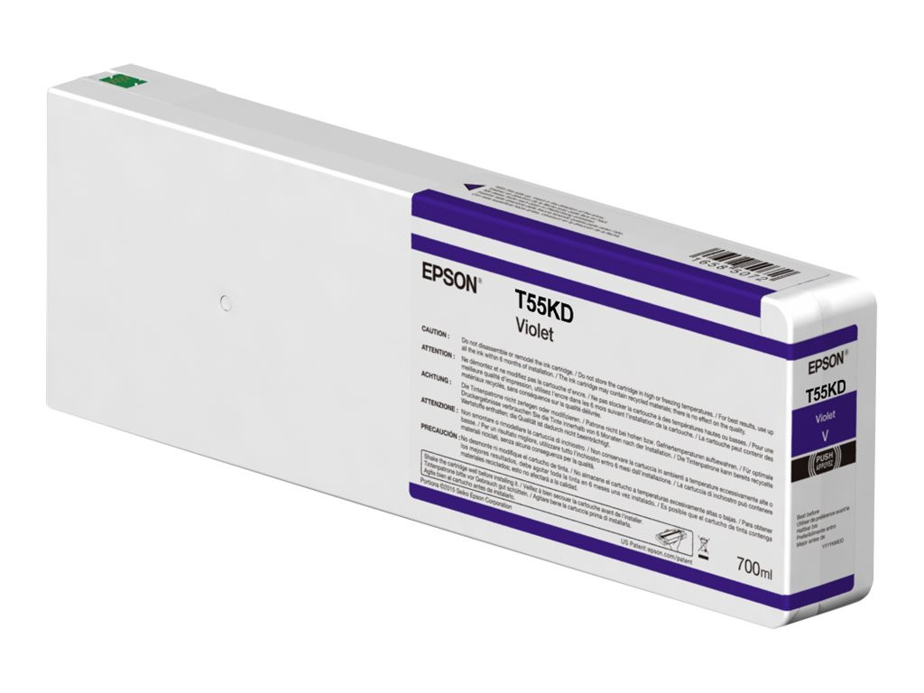 Мастилена касета Epson UltraChrome HDX/HD T55KD00, Violet 700ml - C13T55KD00 - 1
