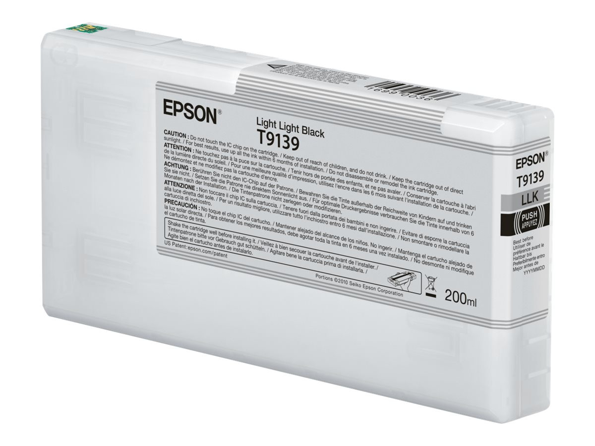 Мастилена касета Epson T9139, Light Light Black 200ml - C13T913900 - 1