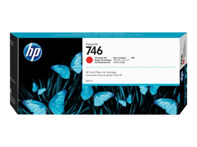 Мастилена касета HP 746, 300ml Chromatic Red за DesignJet - P2V81A - 1