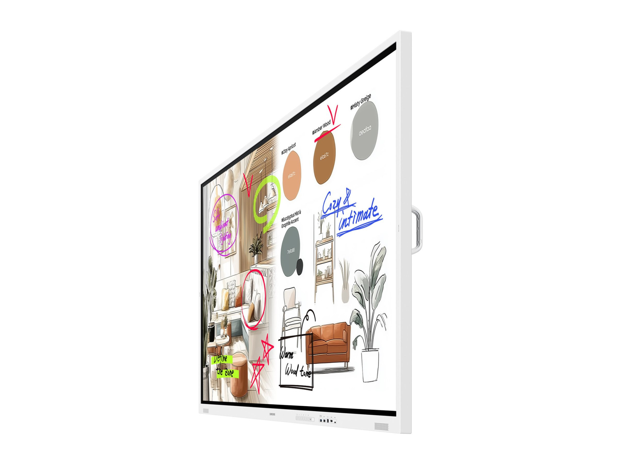 Интерактивен дисплей Samsung Flip 5 Pro WM85FX, 85" 4K UHD VA тъч панел, 450 cd/m², 20-точков инфрачервен мултитъч, Tizen OS 9.0 - LH85WMFWLGCXEN - 3
