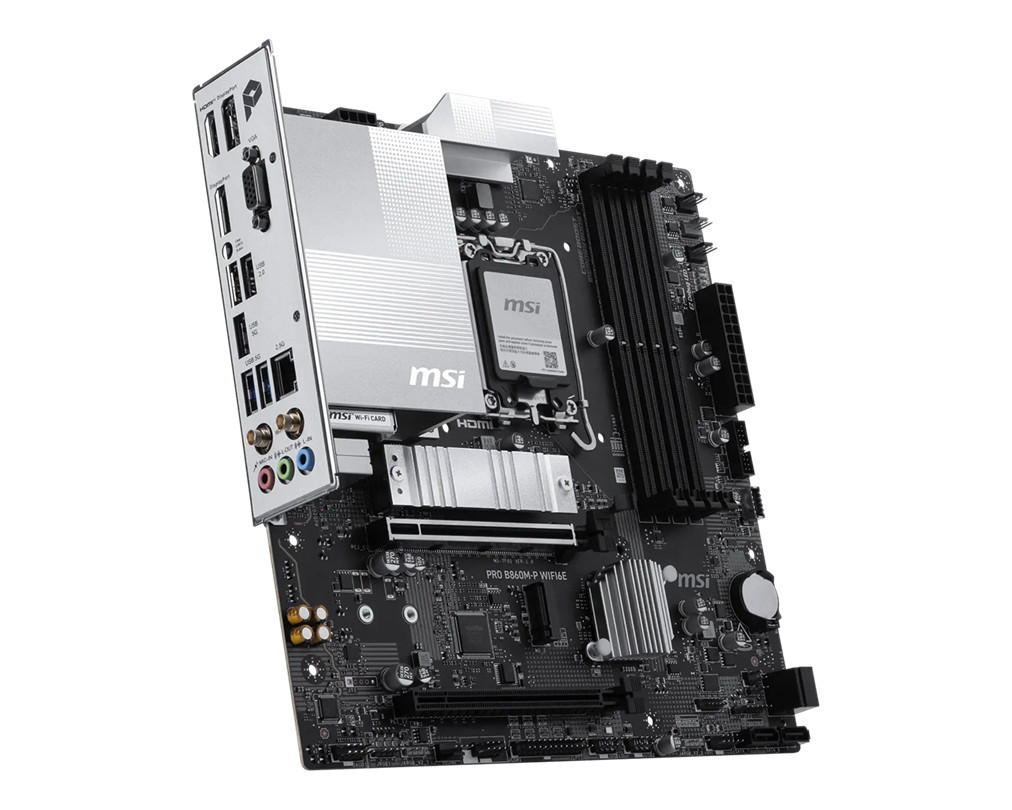 Дънна платка MSI PRO B860M-P WIFI6E, LGA 1851, Intel B860, 4x DDR5, mATX - 911-7F01-004 - 3