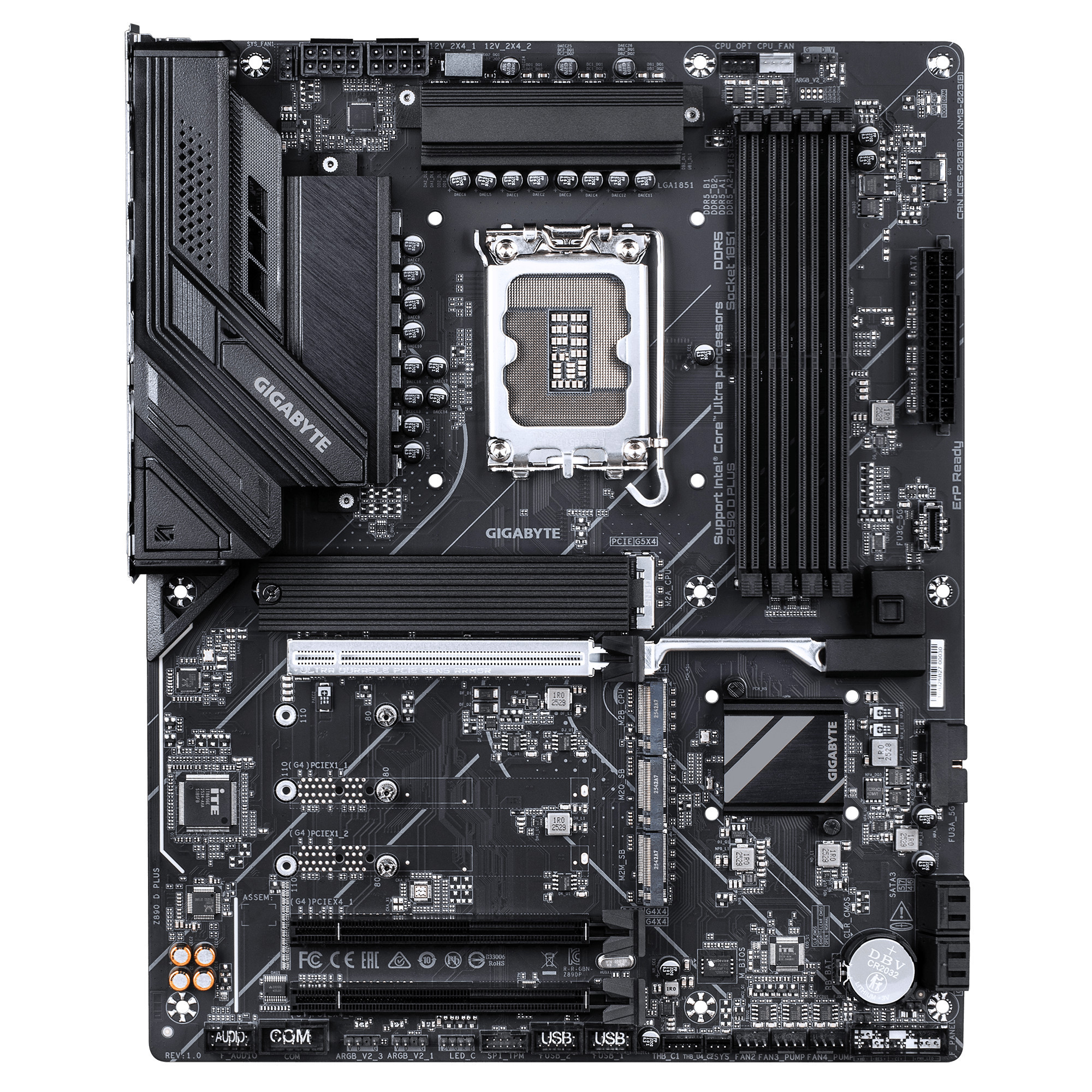 Дънна платка GIGABYTE Z890 D PLUS, Socket LGA1851, Intel Z890, 4x DDR5, ATX - 2