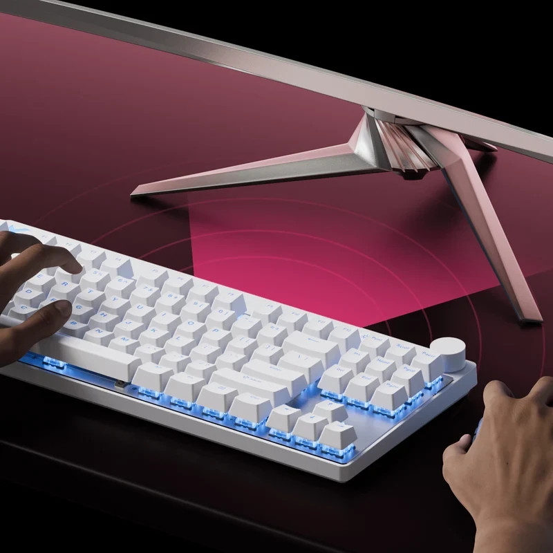 Механична геймърска клавиатура MCHOSE Mix 87 Ultra Esports, 80%, Mount Tai Magnetic Switch GT Tactile, 8000Hz, RGB, Hot-Swap, USB, Черна - HW-Mix87-9 - 5