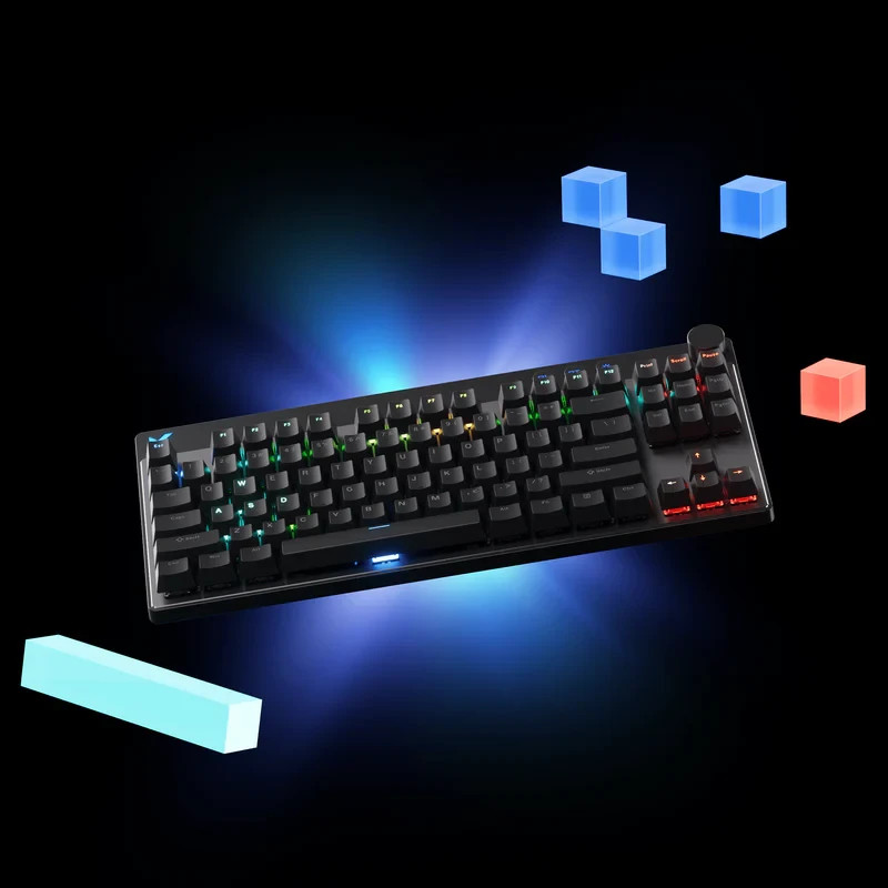 Механична геймърска клавиатура MCHOSE Mix 87 Ultra Esports, 80%, Mount Tai Magnetic Switch GT Tactile, 8000Hz, RGB, Hot-Swap, USB, Черна - HW-Mix87-9 - 6