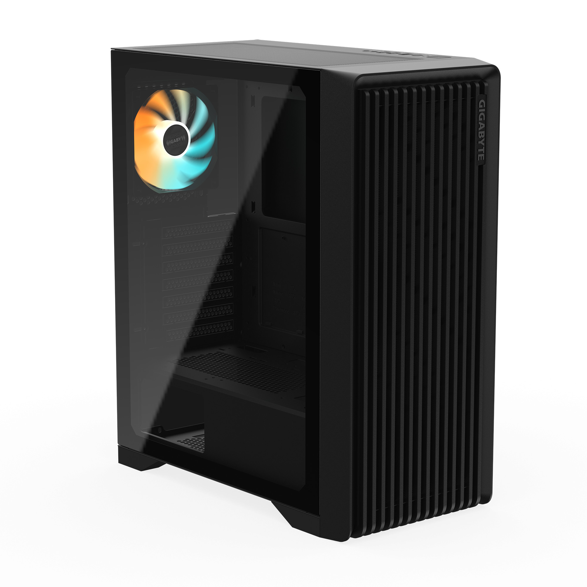 Кутия за компютър Gigabyte C103G, Mid Tower, ATX, Micro ATX, Mini ITX, 1x вентилатор RGB, 2x USB 2.0, 1x USB 3.0, Черна - GB-C103G Black - 2