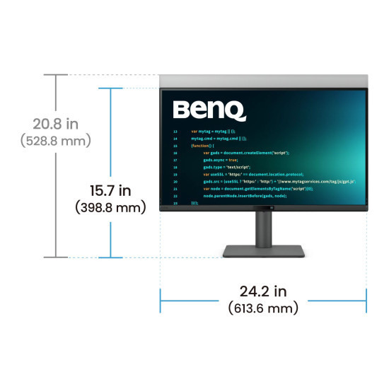 Монитор BenQ RD270Q, 27" QHD IPS 2560x1440, 5ms, 144Hz, HDR10, HDMI, DisplayPort, USB-C - 9H.LPCLM.MBE - 5
