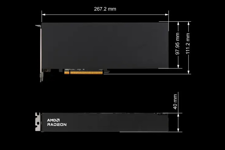 Видео карта PowerColor Radeon AI PRO R9700S, 32GB GDDR6 256-bit PCI-E 5.0 - AI PRO R9700S 32G-P - 6
