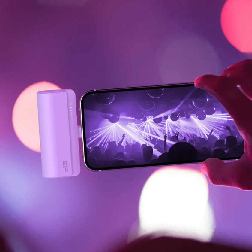 Външна батерия Silicon Power QD50, 5000mAh USB-C, Лилав - SP5K0MAPBKQD500U - 4