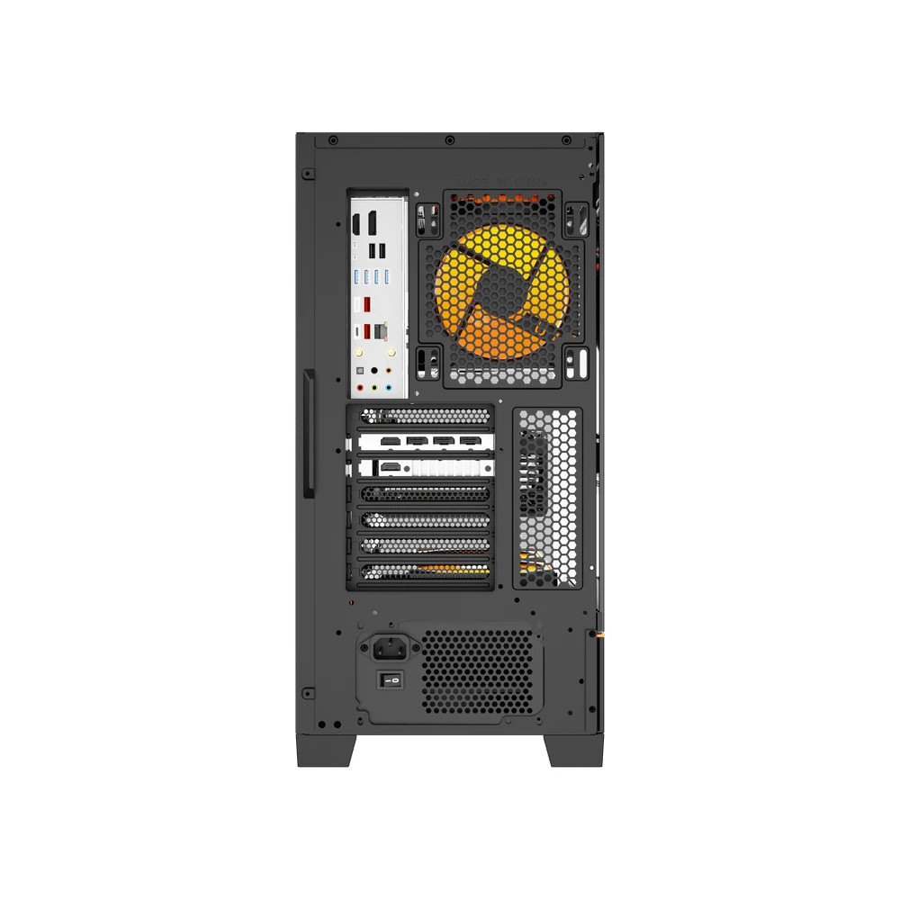 Кутия за компютър Darkflash K430, ATX Middle Tower, 6 x 120mm ARGB вентилатора, USB-C, закалено стъкло, черна - K430-6F-BK - 10
