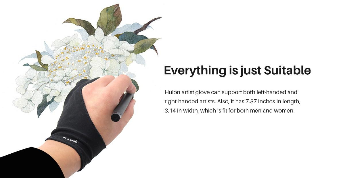 Ръкавица за графичен таблет HUION Artist Glove GL200, универсална, черна - Gloves GL200 - 3