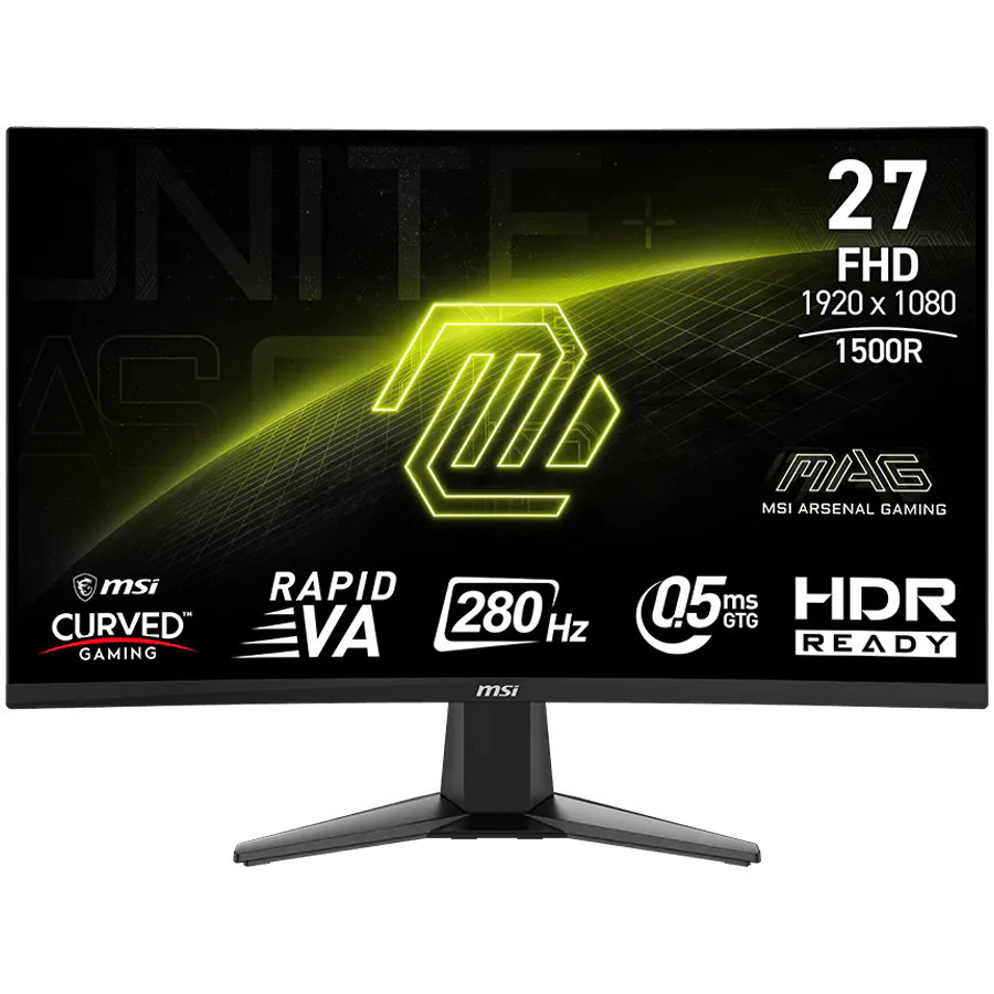 Монитор MSI MAG 276CXF, 27" FHD VA 280Hz, 1500R извит, 0.5ms, 300nits, Adaptive-Sync, HDR Ready - 1