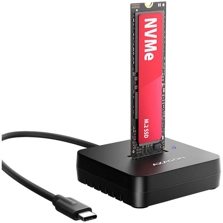 Докинг станция AXAGON ADSA-M2C11L, USB-C 10Gbps, за M.2 NVMe SSD - 1