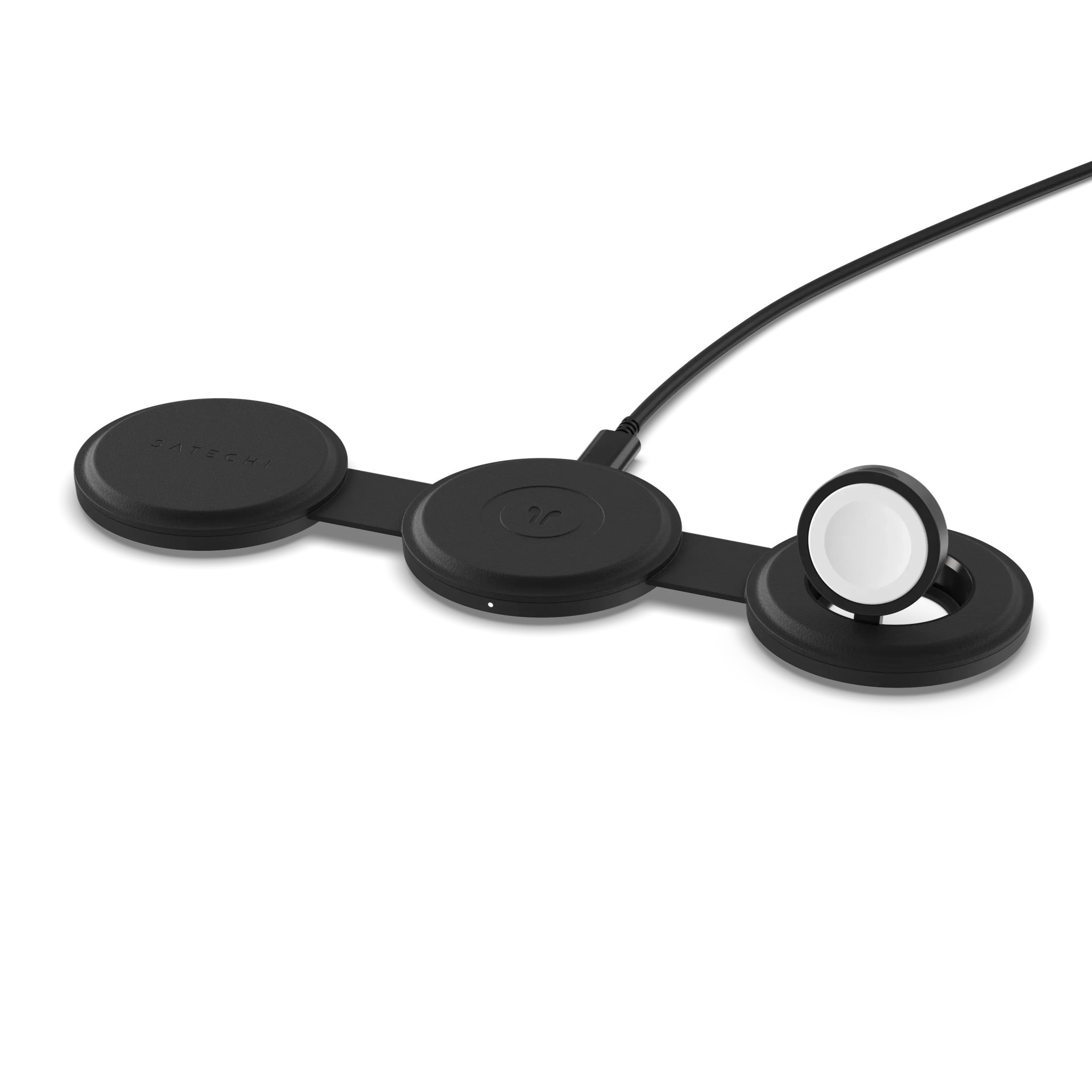 Безжично зарядно Satechi OntheGo 3-in-1, черно - ST-QTG31K - 4