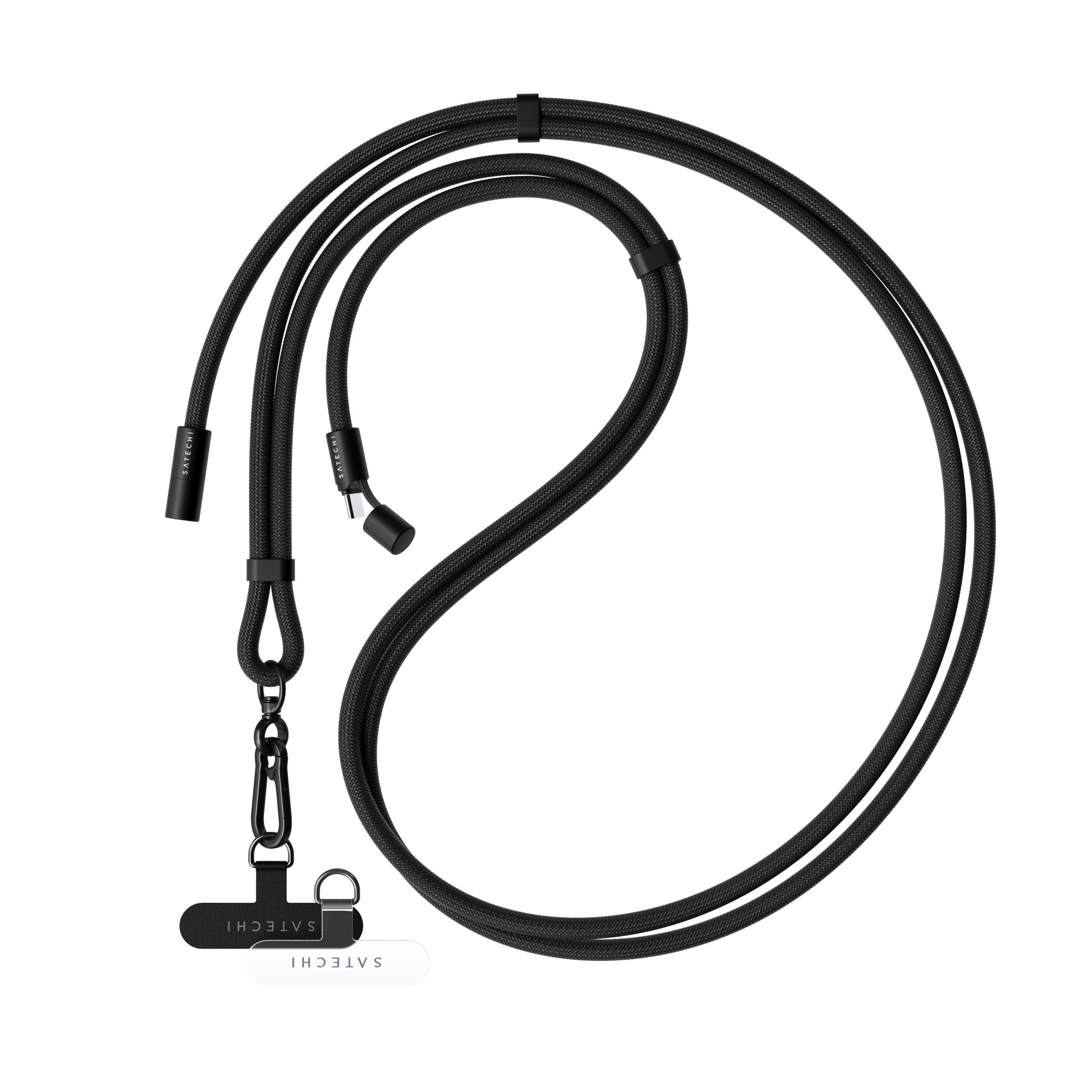 Кабел с връзка за носене Satechi OntheGo Crossbody Lanyard, черен - ST-LOTGLK - 5