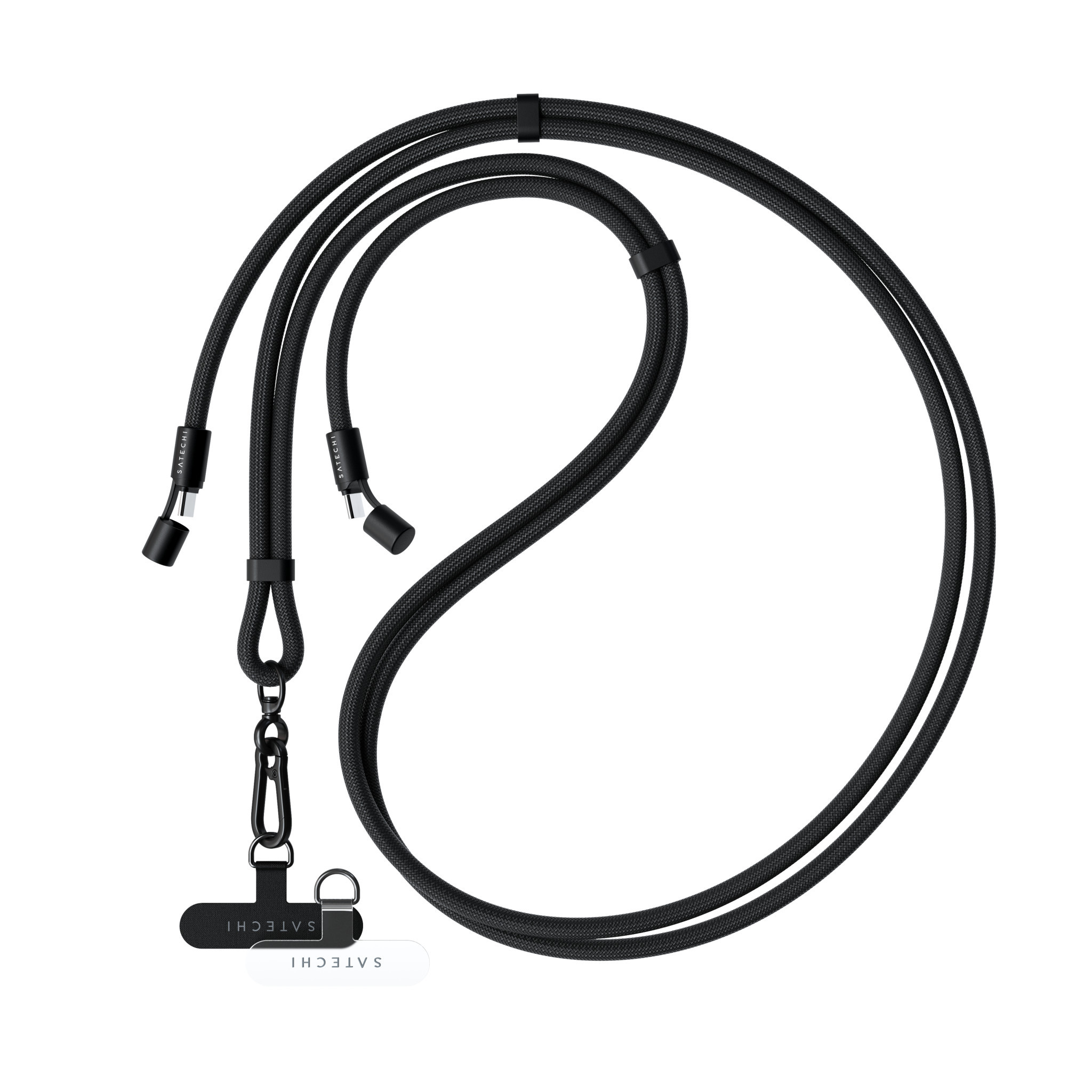 Кабел с връзка за носене Satechi OntheGo Crossbody Lanyard, черен - ST-LOTGLK - 11