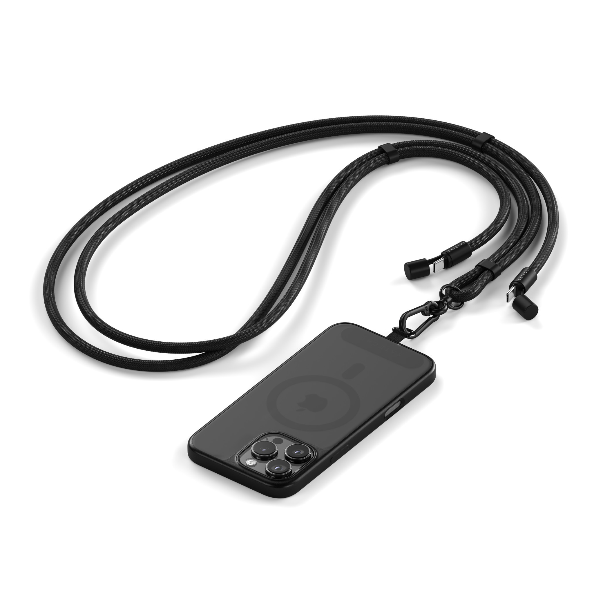 Кабел с връзка за носене Satechi OntheGo Crossbody Lanyard, черен - ST-LOTGLK - 12