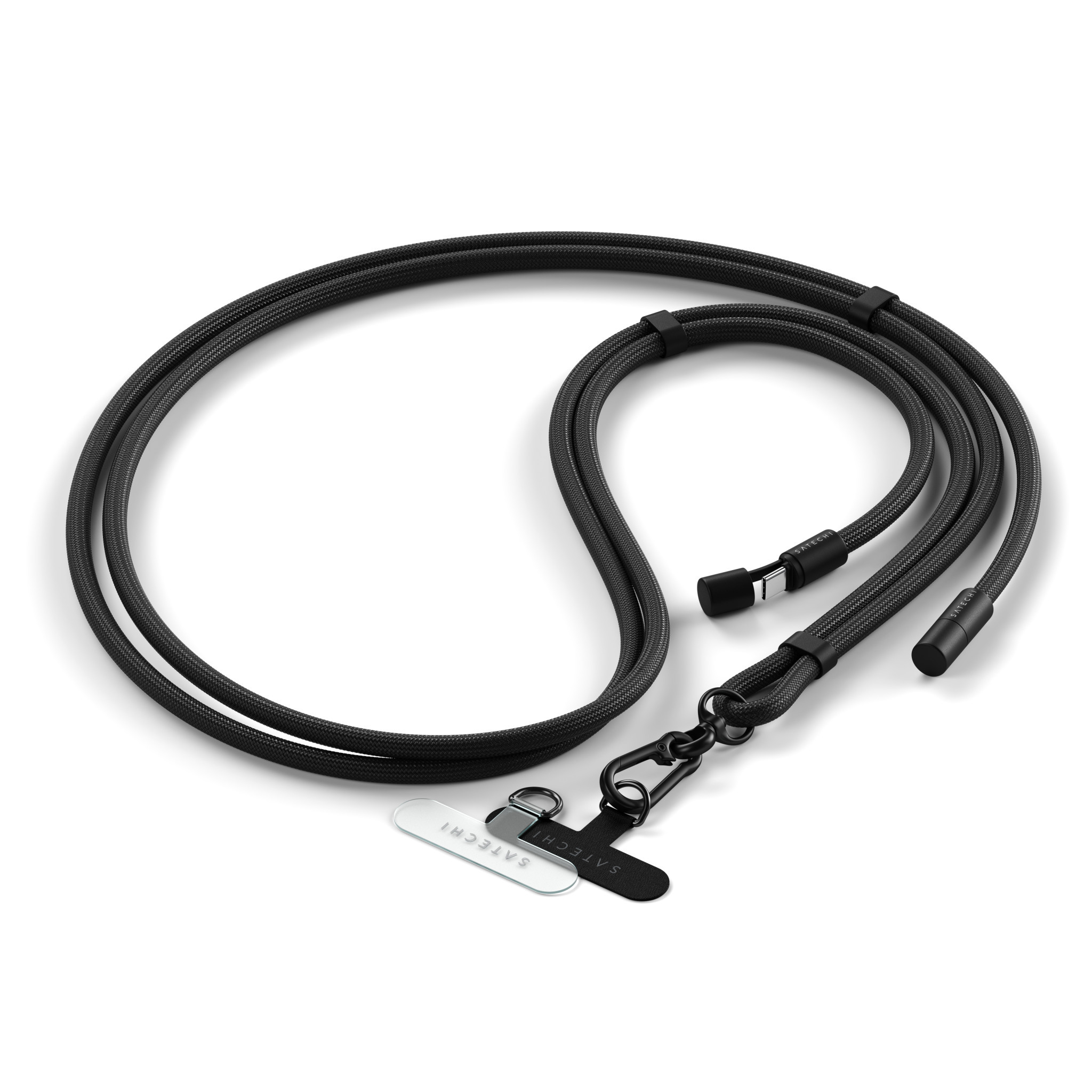 Кабел с връзка за носене Satechi OntheGo Crossbody Lanyard, черен - ST-LOTGLK - 13