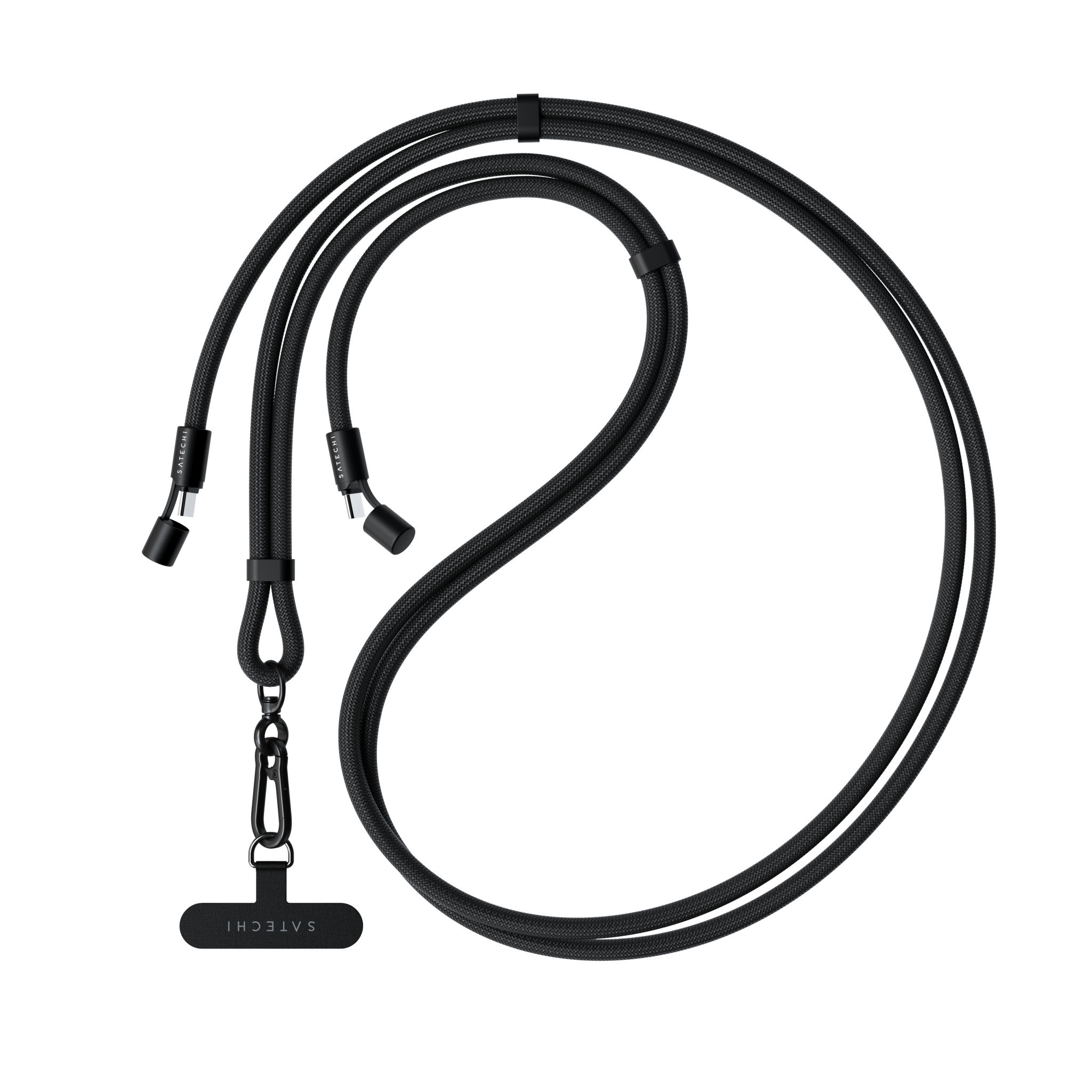 Кабел с връзка за носене Satechi OntheGo Crossbody Lanyard, черен - ST-LOTGLK - 14