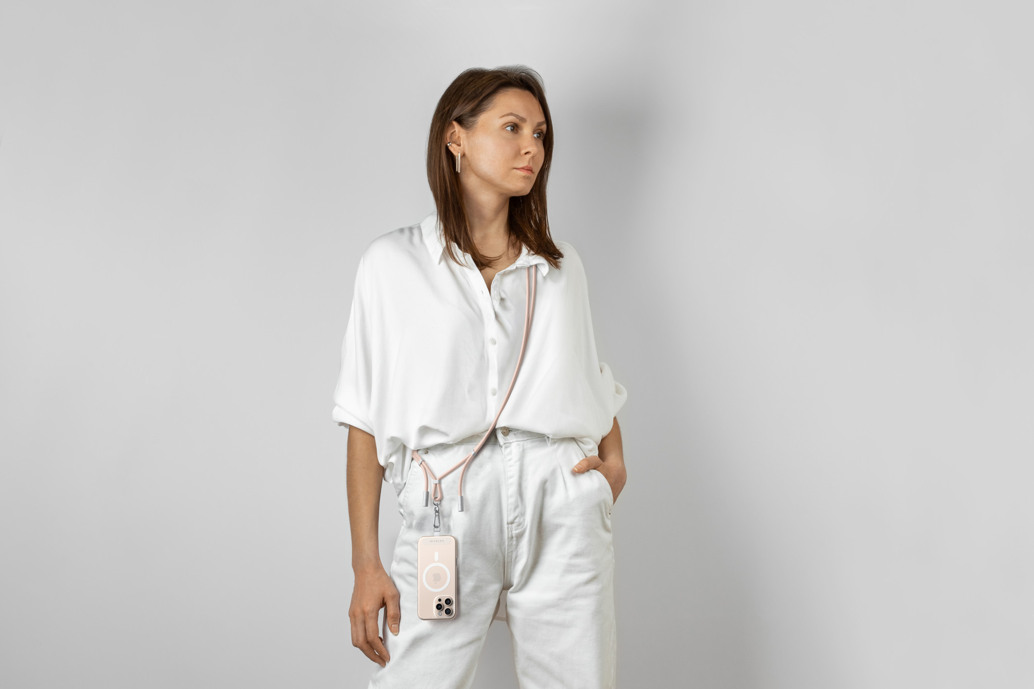 Кабел-ремък за през рамо Satechi OntheGo Crossbody Lanyard, Desert Rose - ST-LOTGLR - 2
