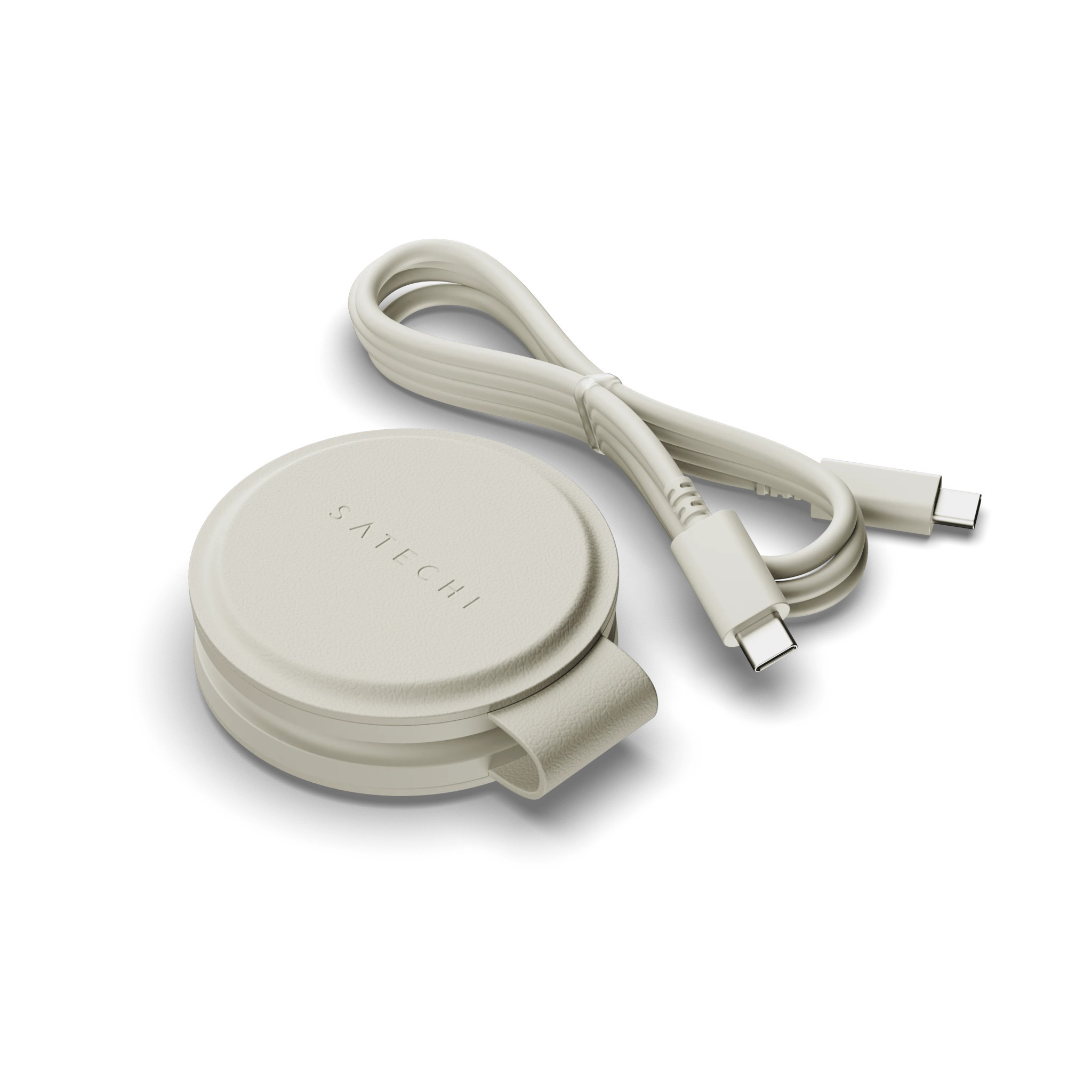 Безжично зарядно Satechi OntheGo, 2-in-1, Sand - ST-QTG21W - 2