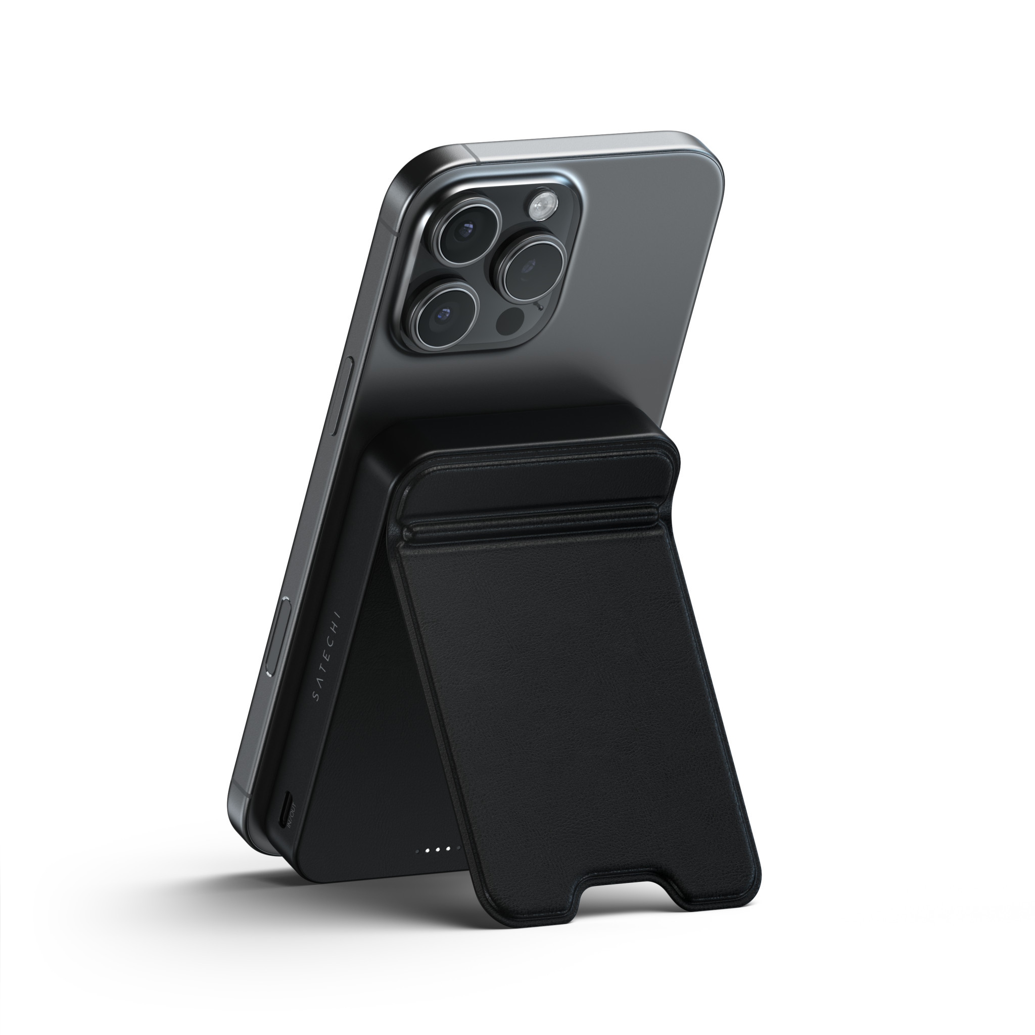 Външна батерия Satechi Qi2 Magnetic with Stand, 10000mAh, магнитна безжична зареждане Qi2, със стойка, черна - ST-B10Q2SK - 7
