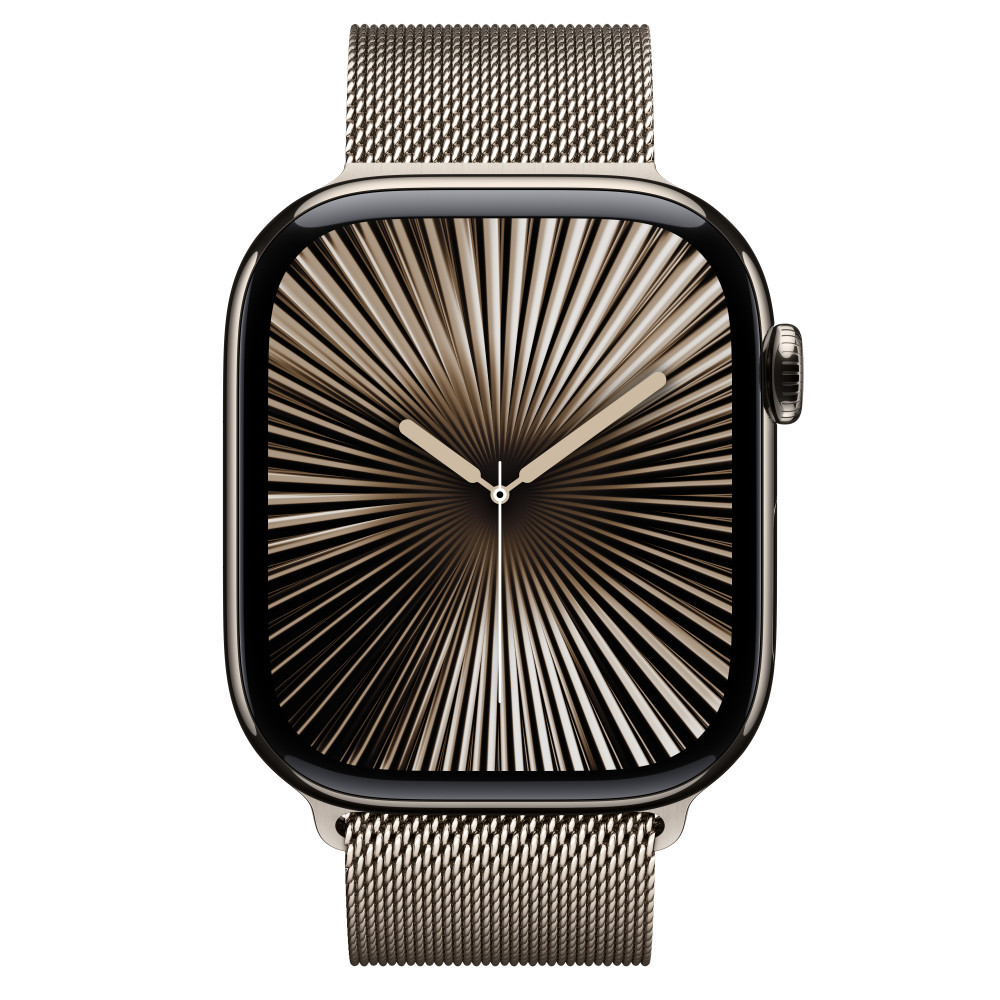 Смарт часовник Apple Watch Series 10 Cellular, 46mm Natural Titanium Case, Natural Milanese Loop, размер M/L - MWYC3QC/A - 2