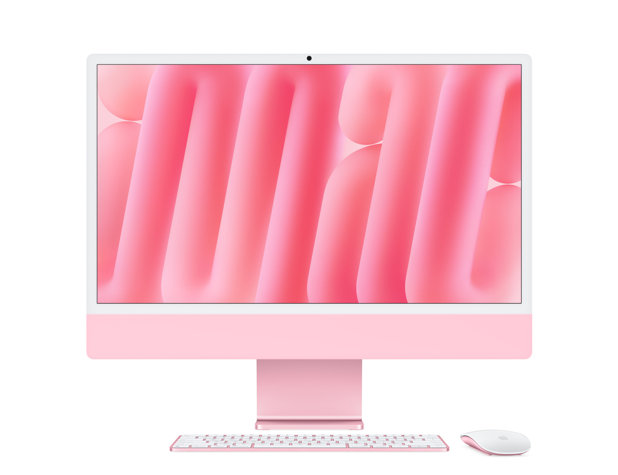 Компютър All-in-One Apple iMac 24, 24" 4.5K Retina, Apple M1 8-core CPU, 8-core GPU, 16GB, 256GB SSD, macOS, Pink - mwug3ze/a - 4