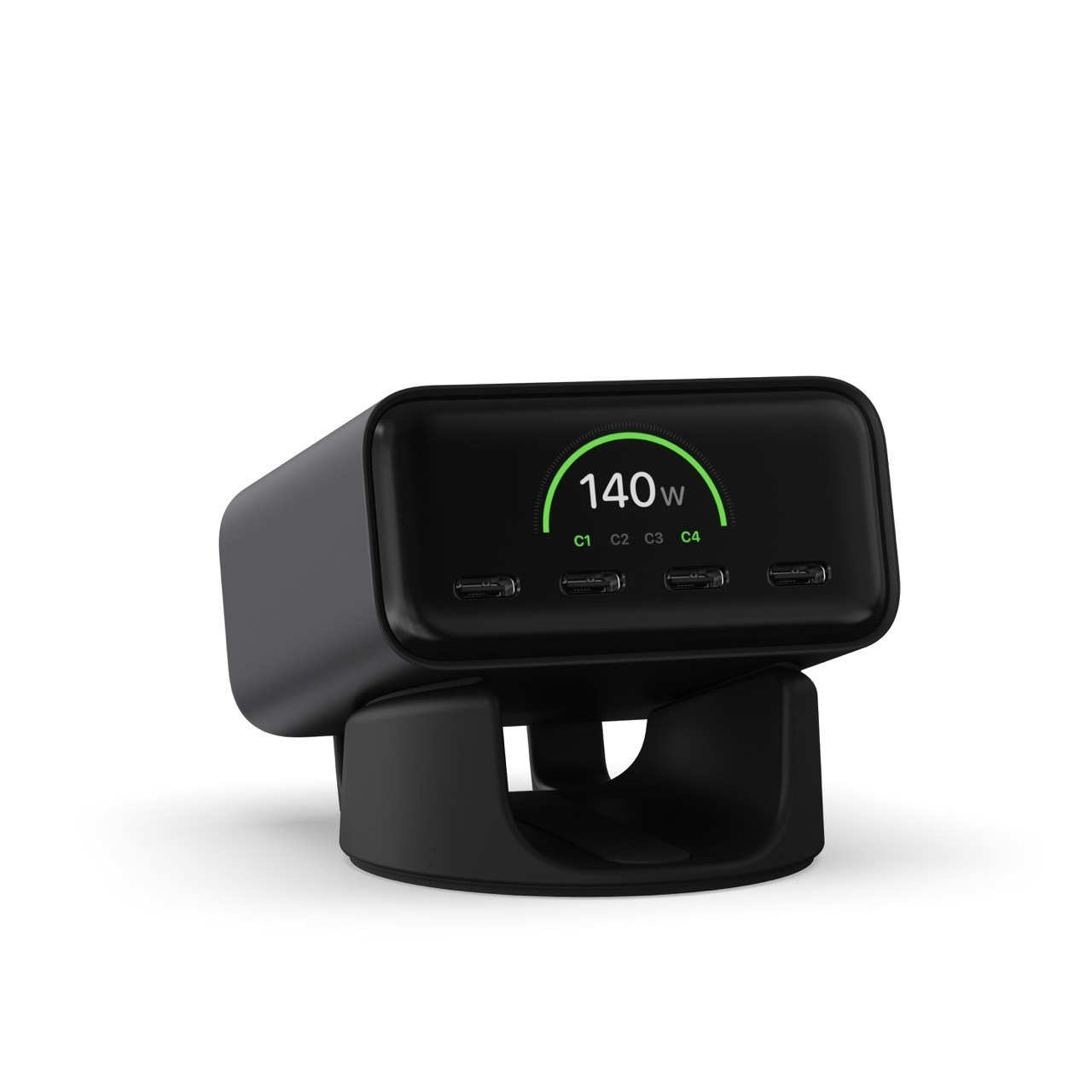 Настолно зарядно устройство Satechi ChargeView, 140W, 4xUSB-C, Space Black - ST-C4CV140C-EU - 1