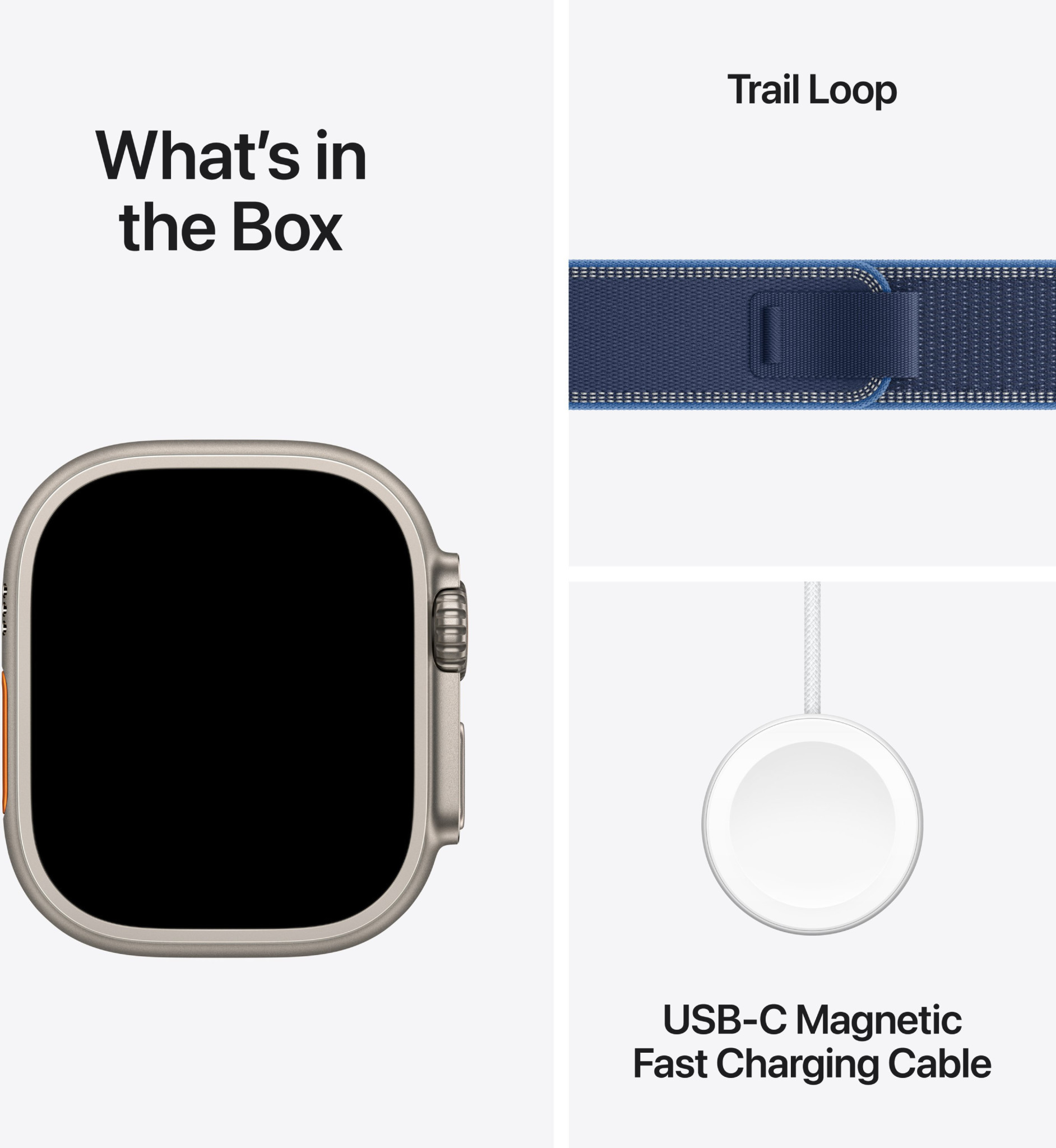 Смарт часовник Apple Watch Ultra 3, Cellular, 49mm Natural Titanium Case, Blue/Bright Blue Trail Loop, S/M - MEWR4QC/A - 4