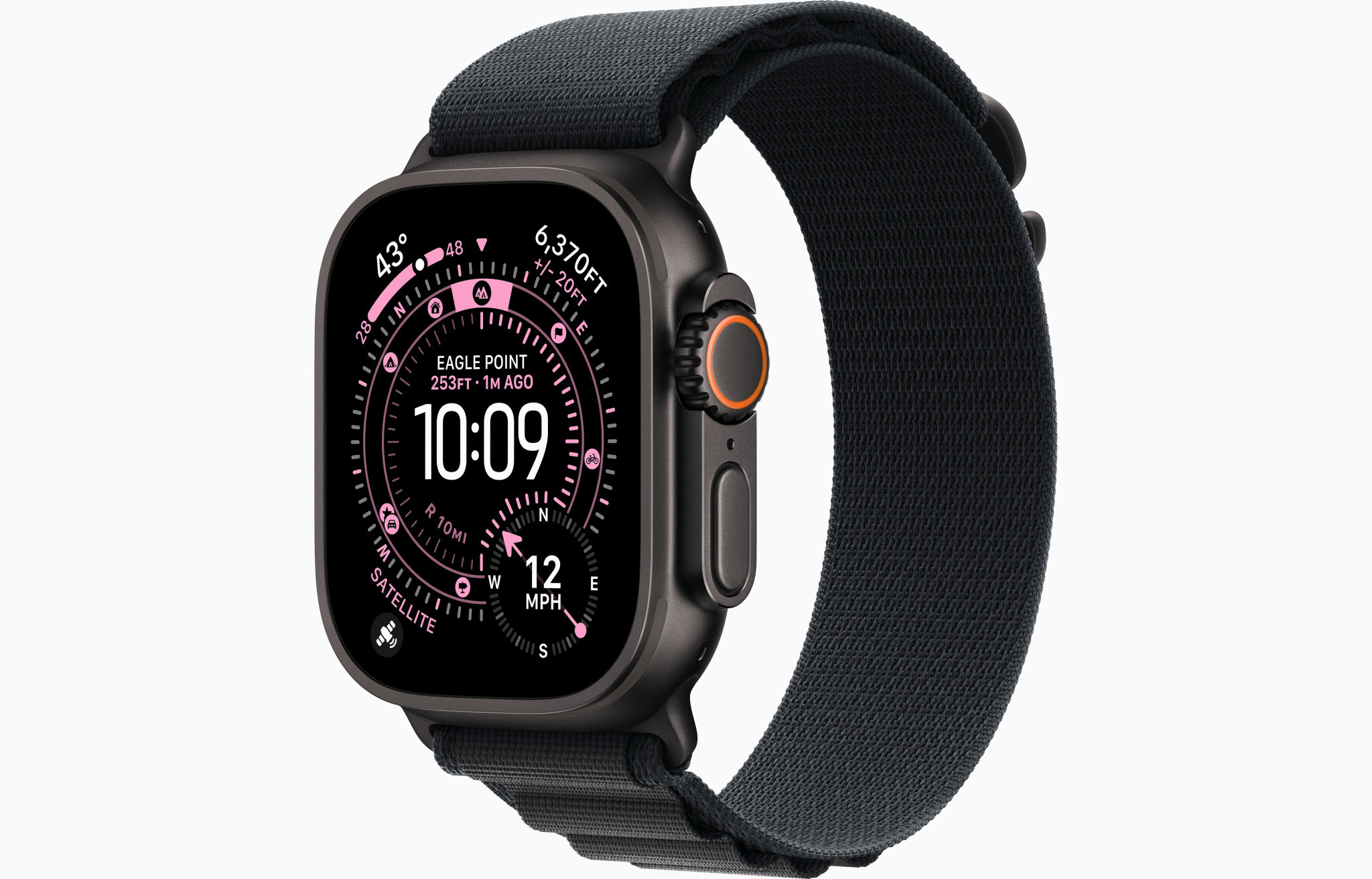 Смарт часовник Apple Watch Ultra 3 Cellular, 49mm Black Titanium Case, Black Alpine Loop Large - mf0x4qc/a - 2
