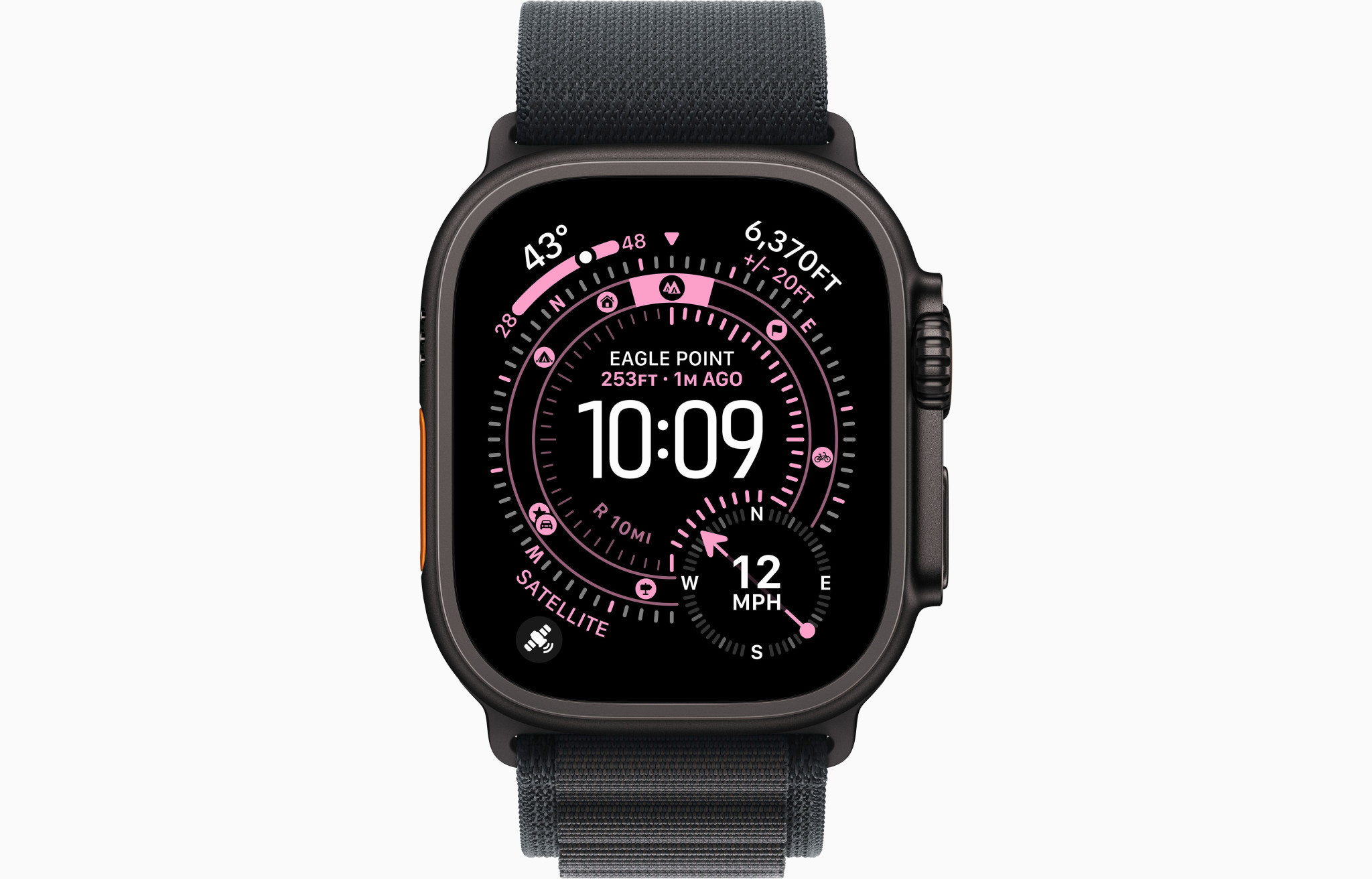 Смарт часовник Apple Watch Ultra 3 Cellular, 49mm Black Titanium Case, Black Alpine Loop Large - mf0x4qc/a - 4