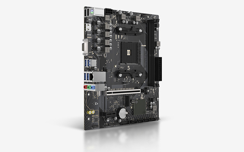 Дънна платка SAPPHIRE A520M-E, AMD A520, Socket AM4, 2x DDR4 до 64GB, 1x M.2, 4x SATA, Micro-ATX - 52119-04-40G - 3