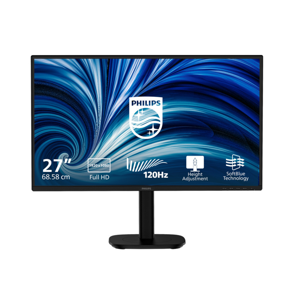 Монитор Philips 27B2N3200A, 27" Full HD IPS 120Hz, 4ms, 350 cd/m², HDMI, DisplayPort, VGA, 2 x 2W тонколони - 27B2N3200A/00 - 1