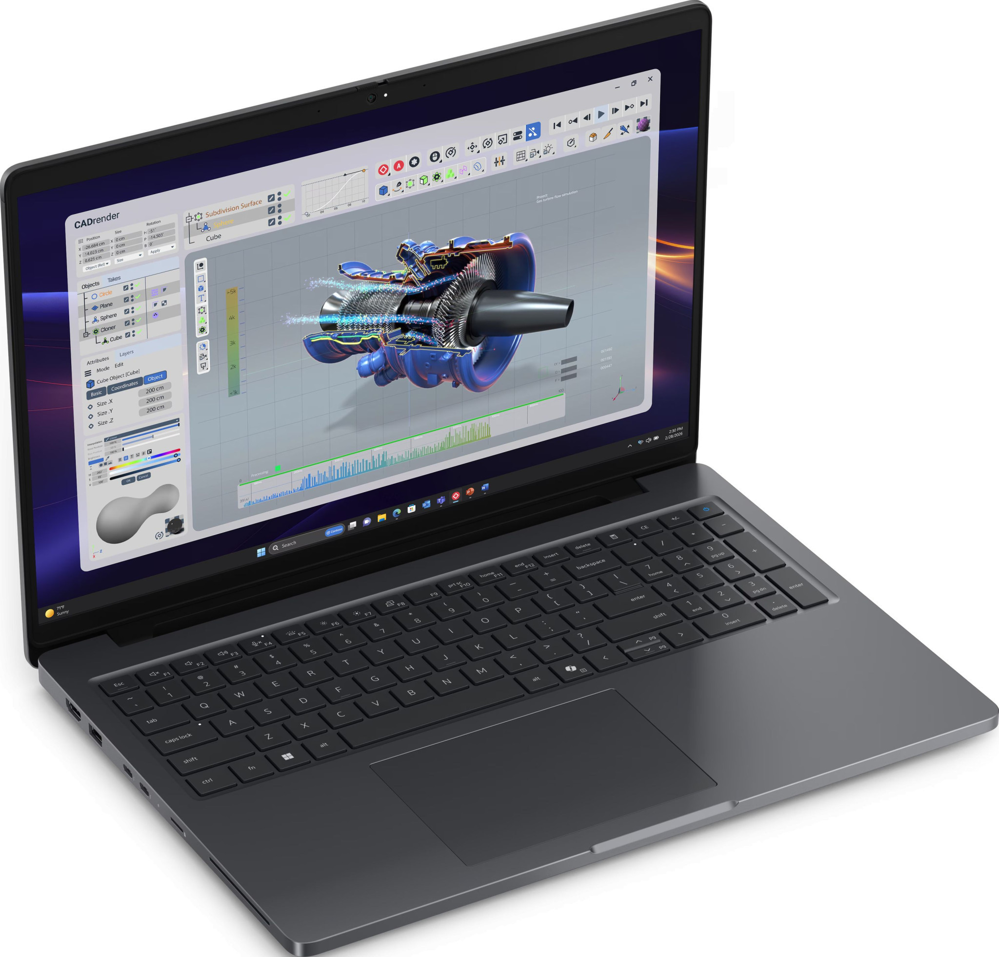 Лаптоп Dell Pro Precision 5 16 PW516261, 16.0" FHD+ WVA, Intel Core Ultra 7 366H vPro, 32GB LPCAMM2, 512GB SSD, Ubuntu - PW516261_U732G512GF_UBU - 2