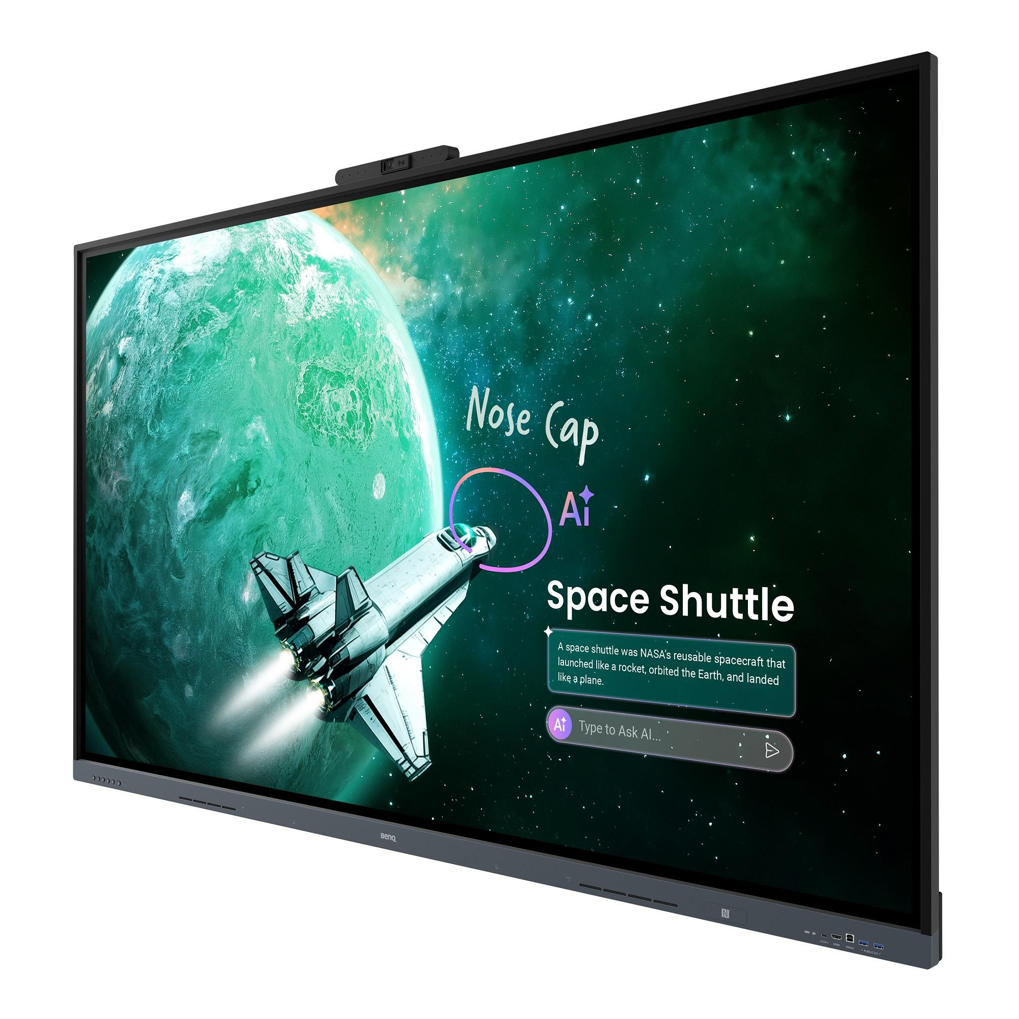 Интерактивен дисплей BenQ RE8605AC, 86" 4K UHD, Precision IR, 50 точки на допир, вградена 4K камера, Wi-Fi 6, 2x30W, Android 16.0 - 9H.FD8TC.DE - 2
