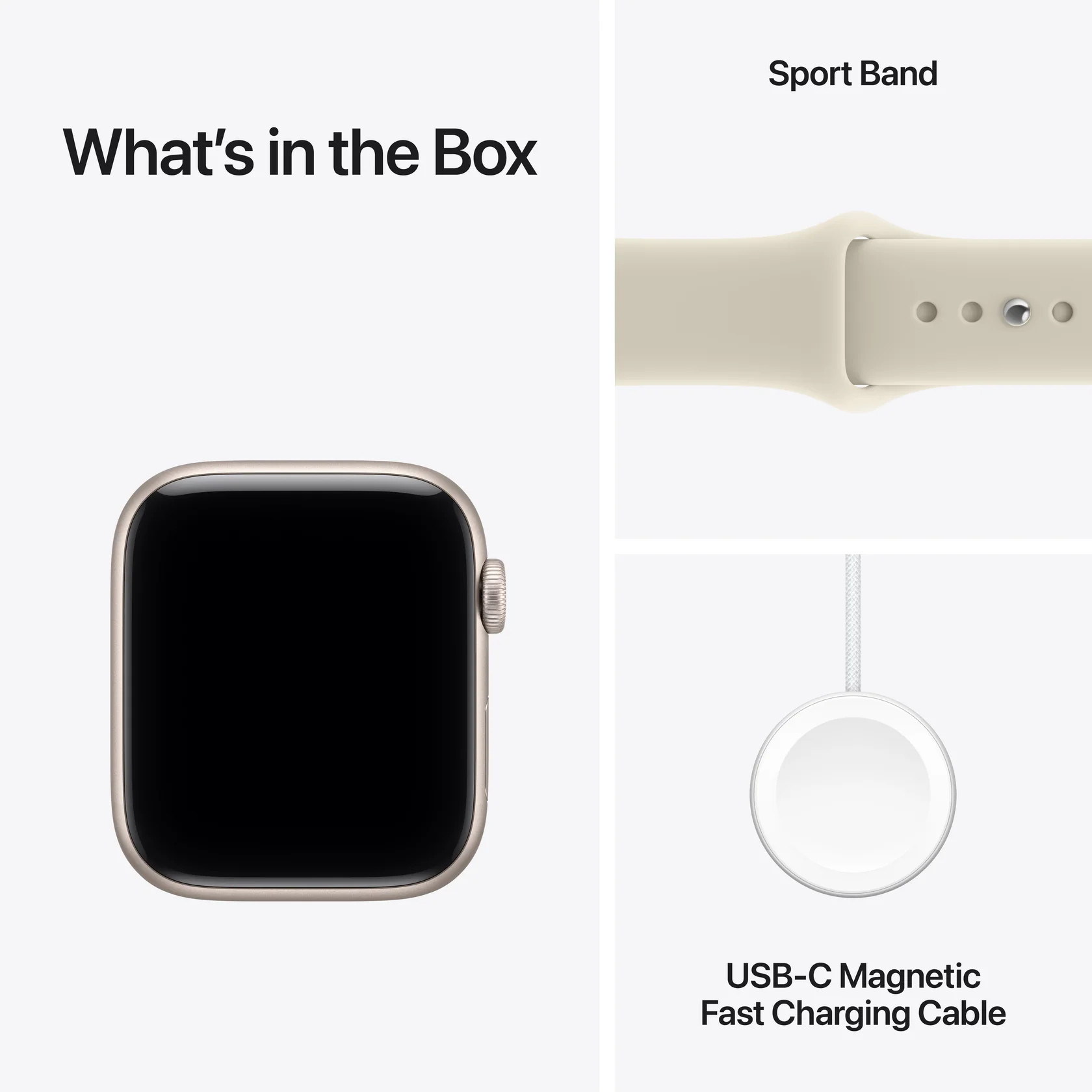 Смарт часовник Apple Watch SE3 v2, GPS, 44mm Starlight Aluminium, Sand Sport Band M/L - MJL54MP/A - 6