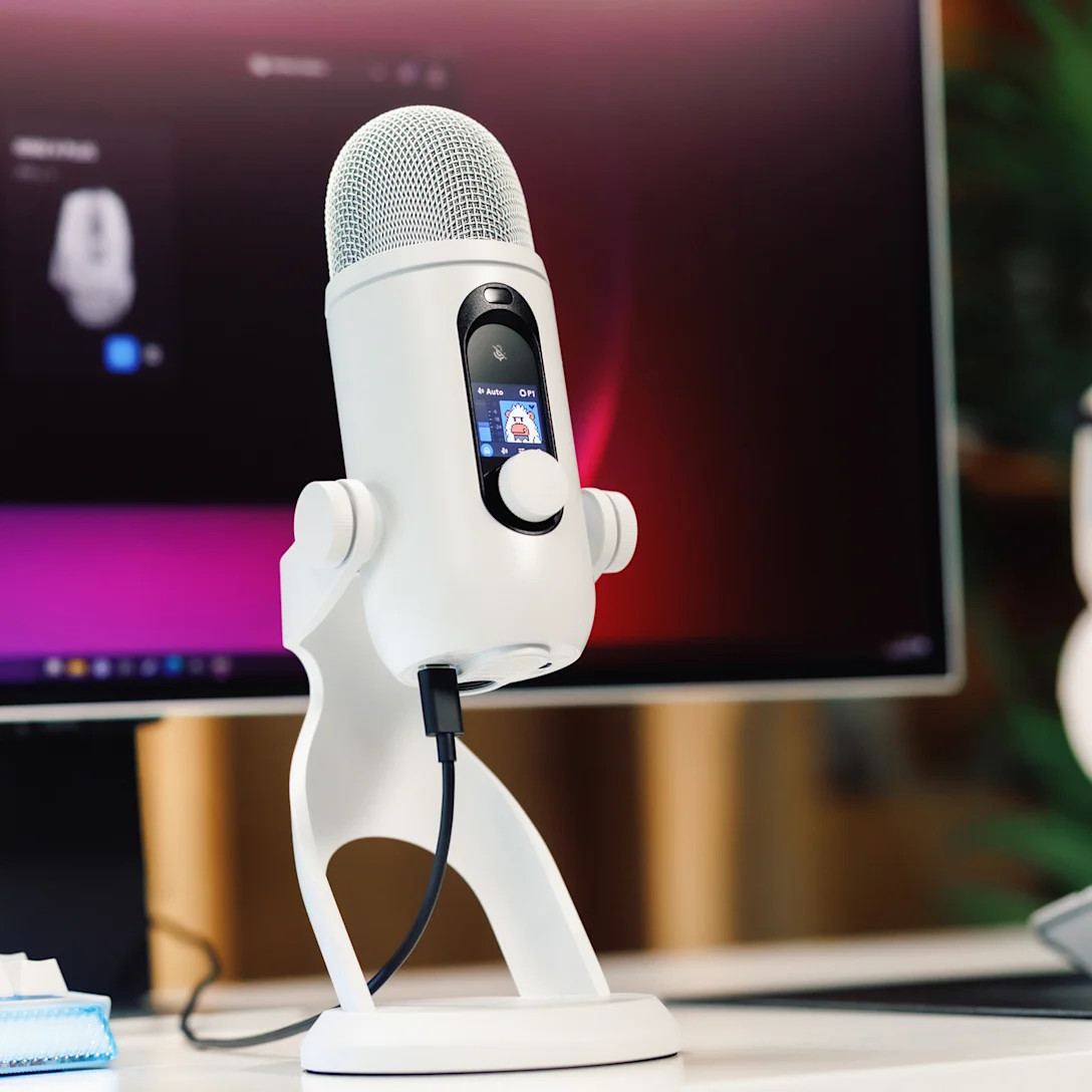 Геймърски микрофон Logitech Yeti 2, USB, бял - 988-000592 - 3