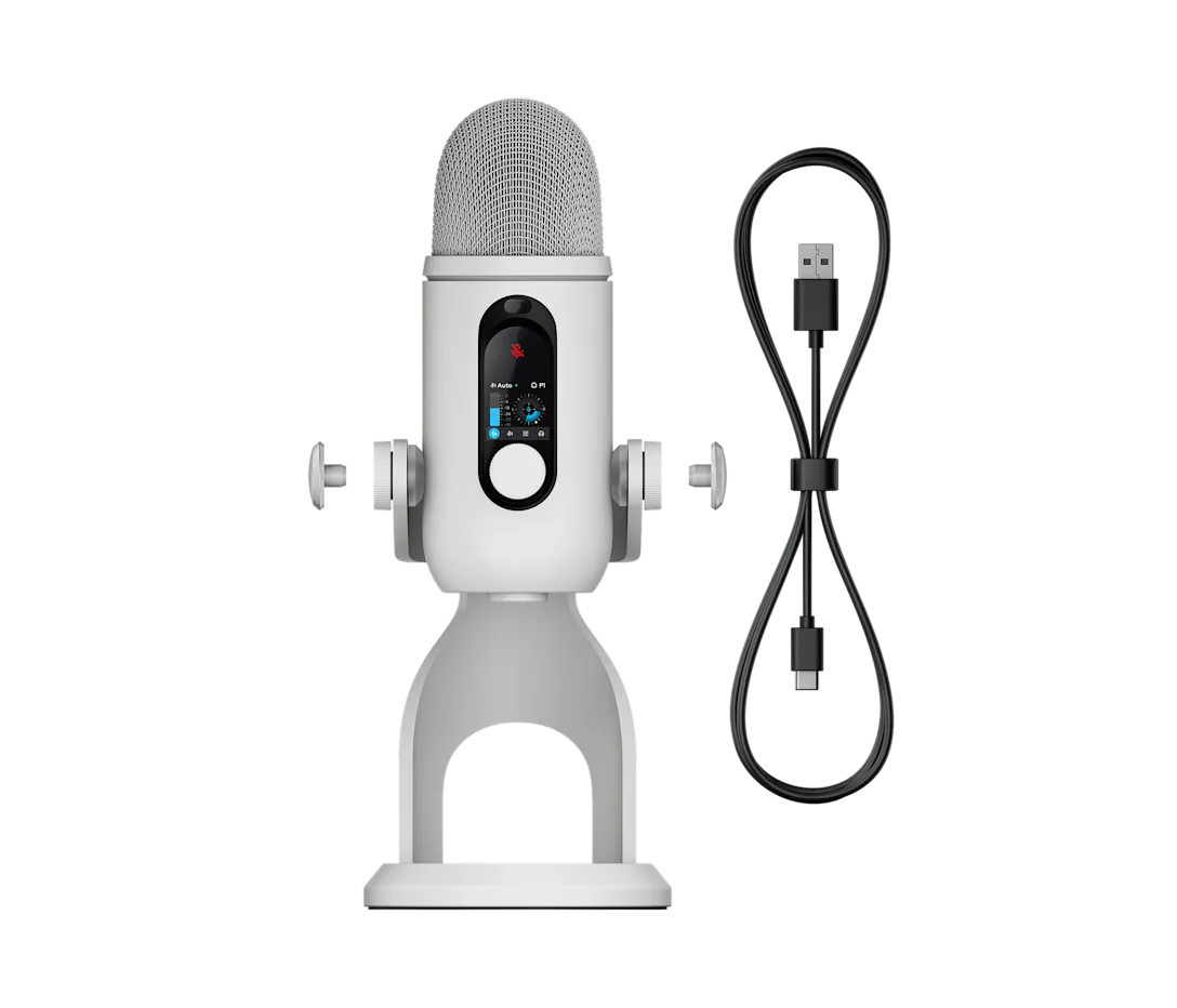 Геймърски микрофон Logitech Yeti 2, USB, бял - 988-000592 - 5
