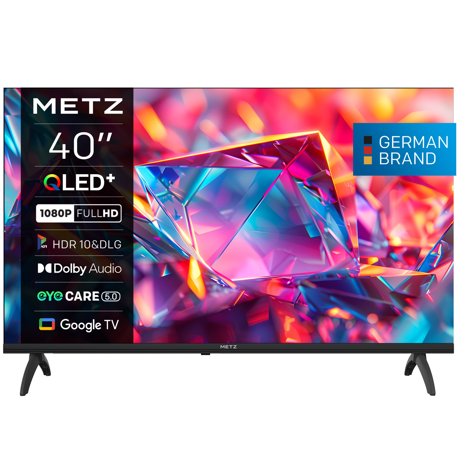 Телевизор METZ 40MQH7030Z, 40" QLED+ Full HD, Google TV, Smart TV, Клас E - 1